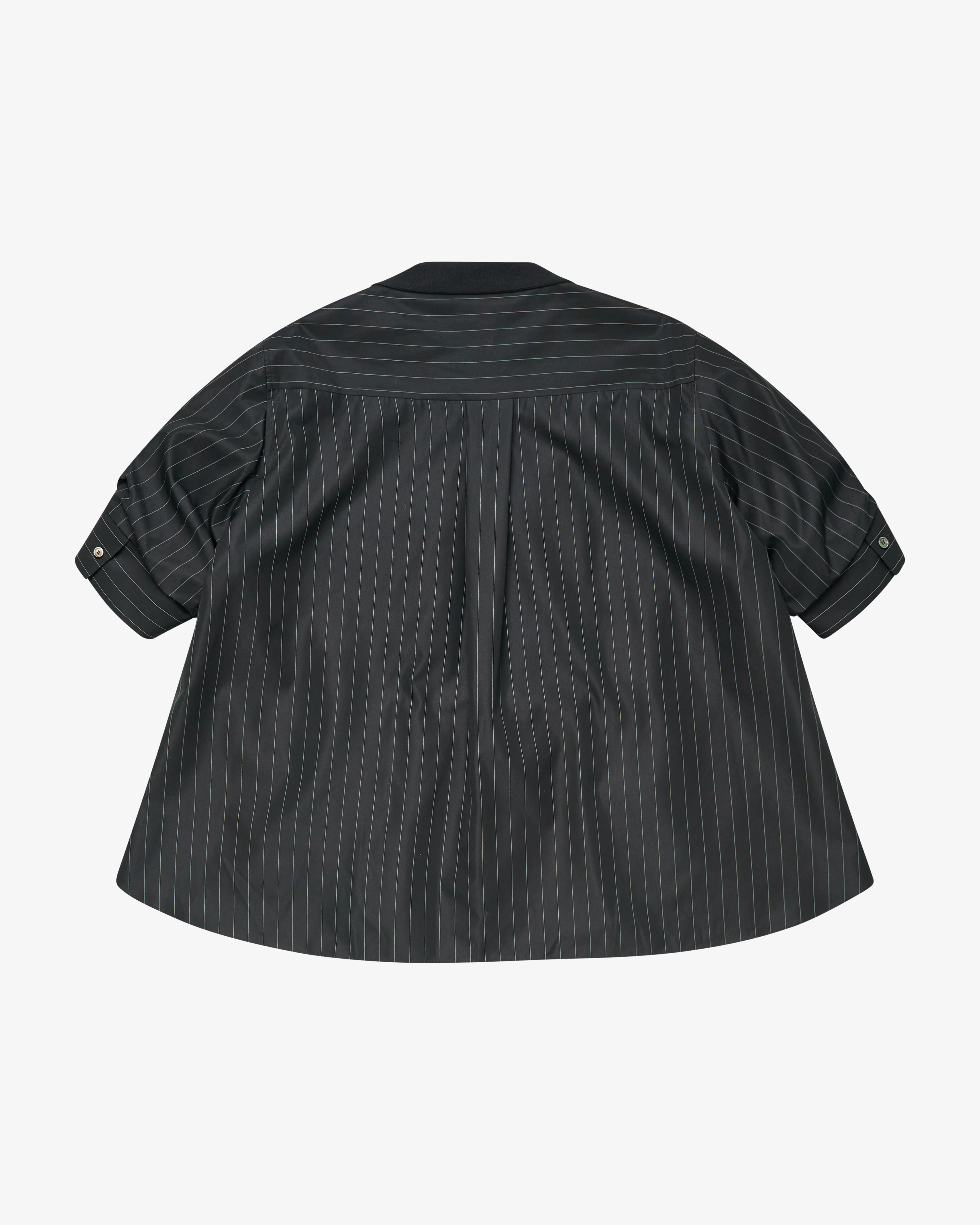 SACAI - Women's Chalk Stripe X Cotton Knit Cardigan - (Black) - Image 2
