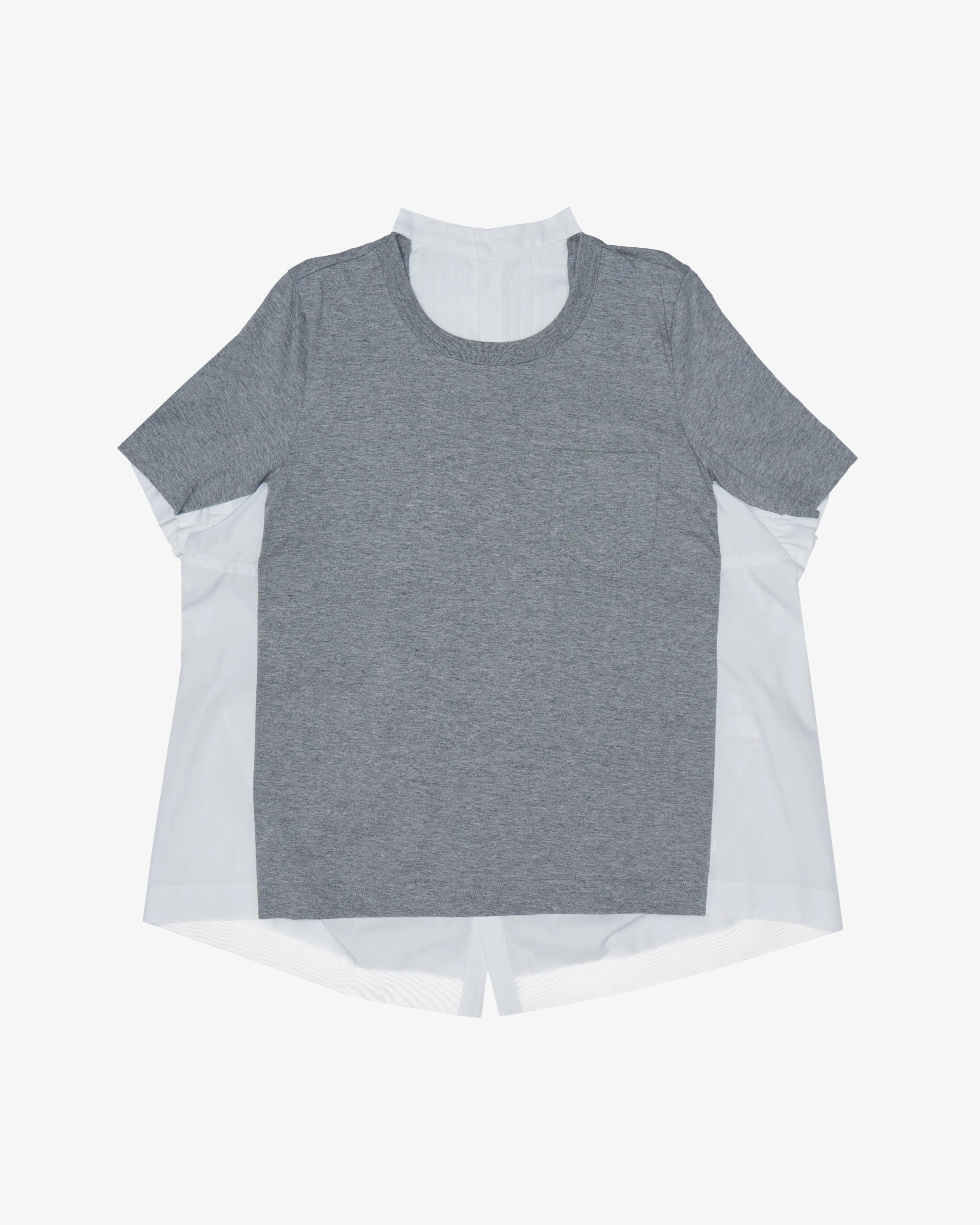 SACAI - Women's Cotton Poplin - (Light Grey)