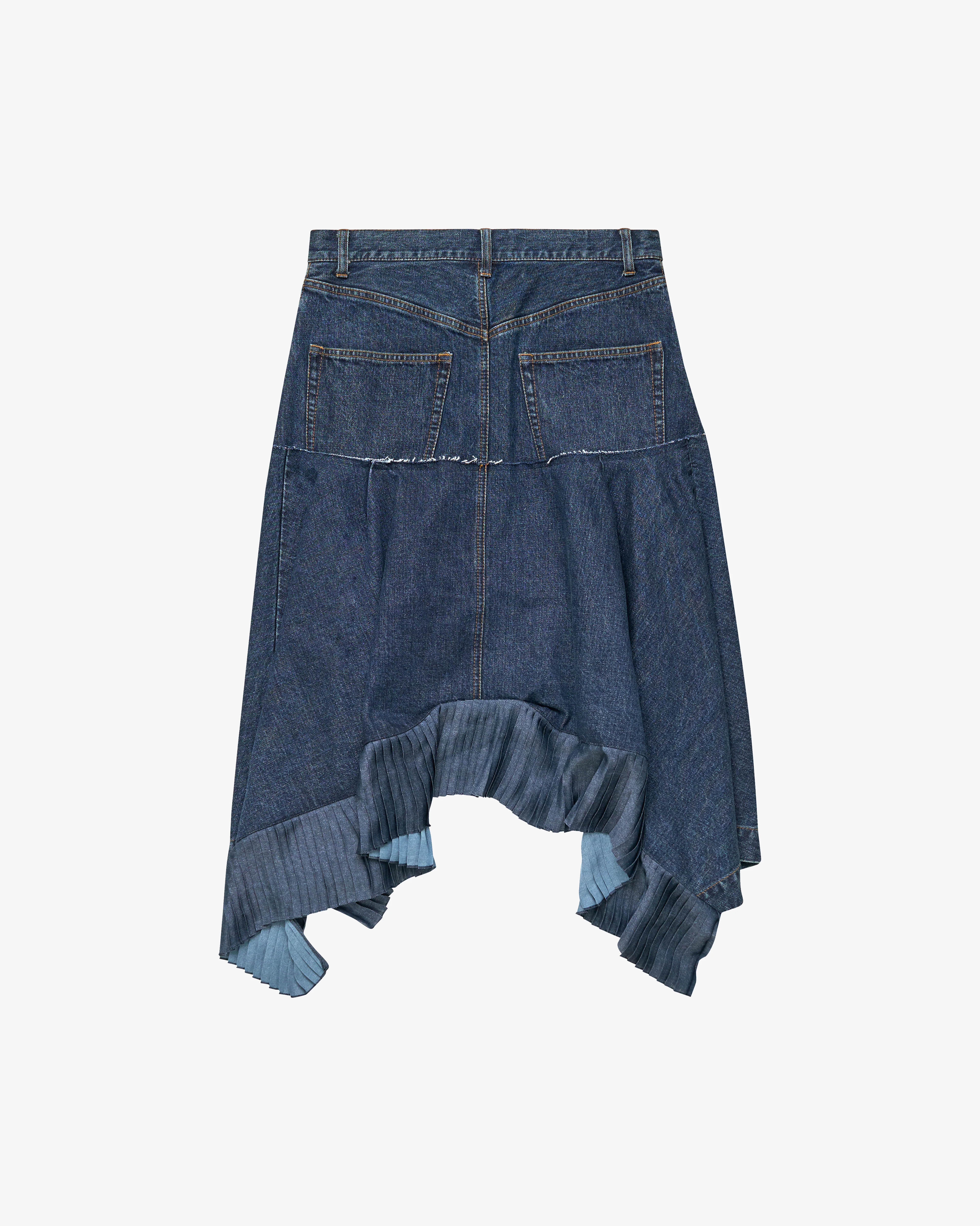 SACAI - Women's Denim X Satin Skirt - (Denim) - Image 2
