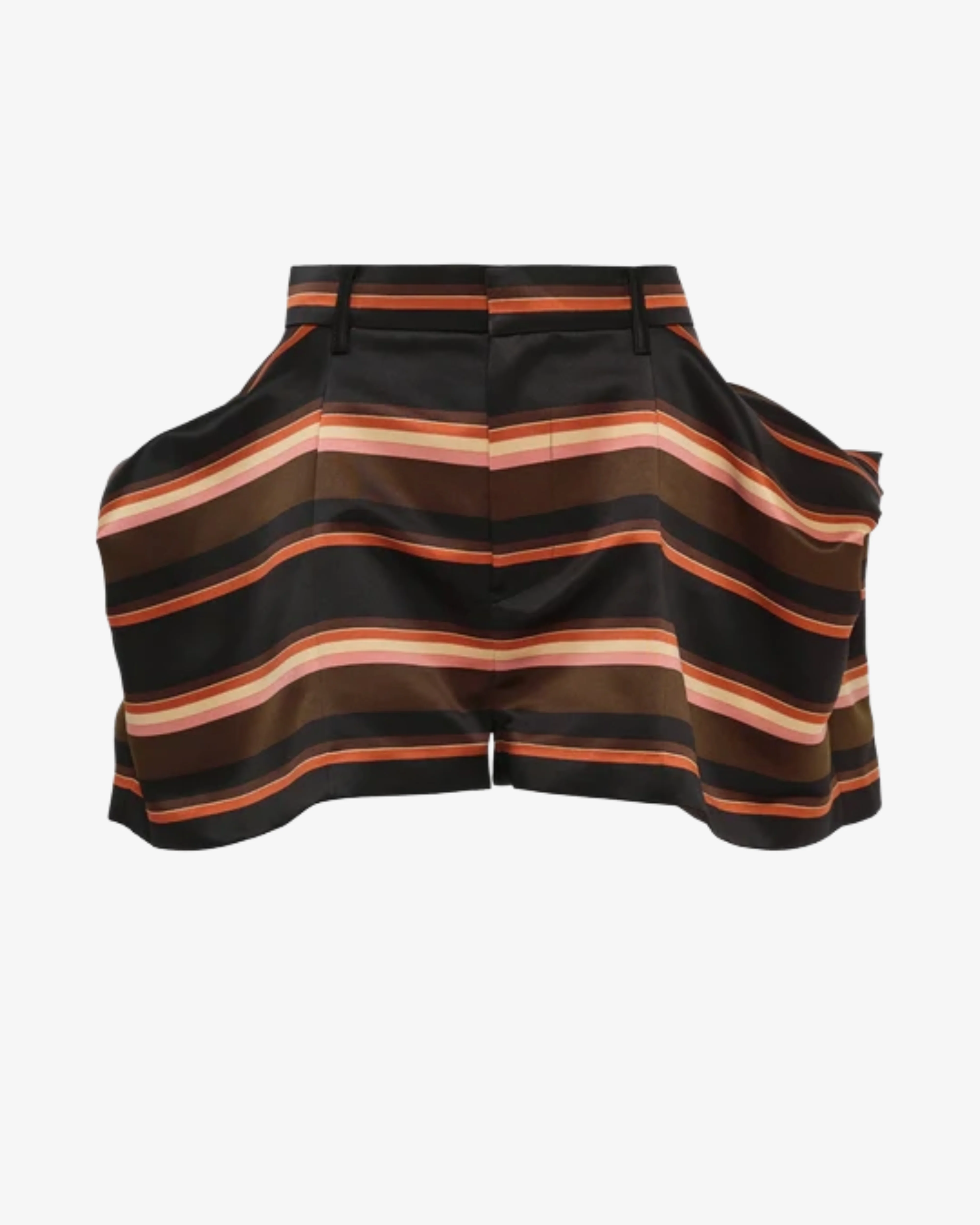 SACAI - Women's Horizontal Stripe Shorts - (Khaki)