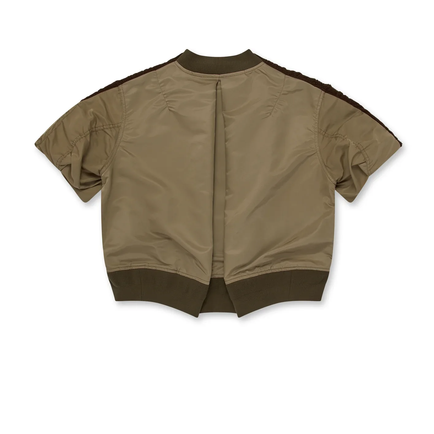 SACAI - Women's Nylon Twill x Knit Pullover - (Brown) - Image 2