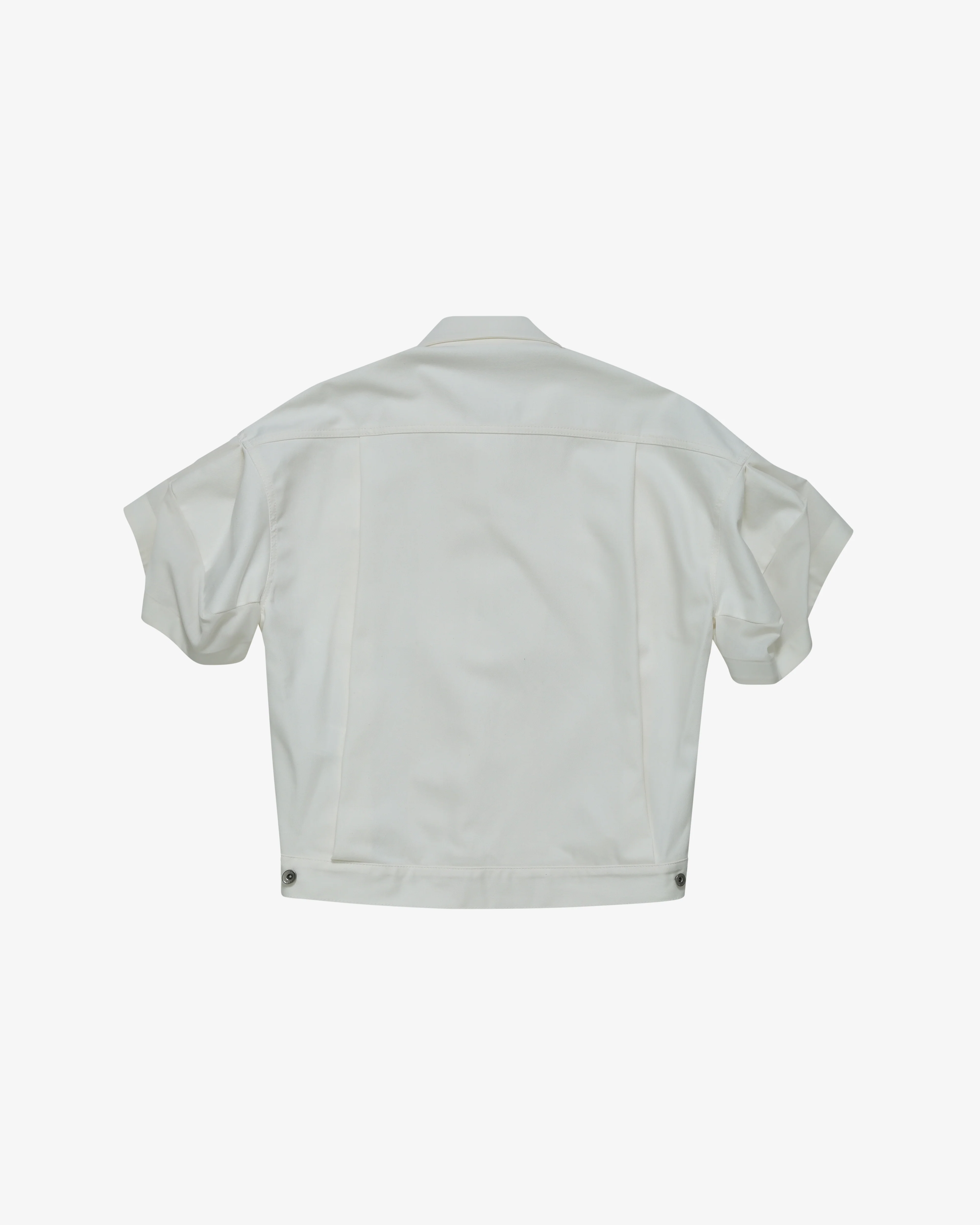 SACAI - Women's Suiting X Denim Shirt - (Off-White) - Image 2
