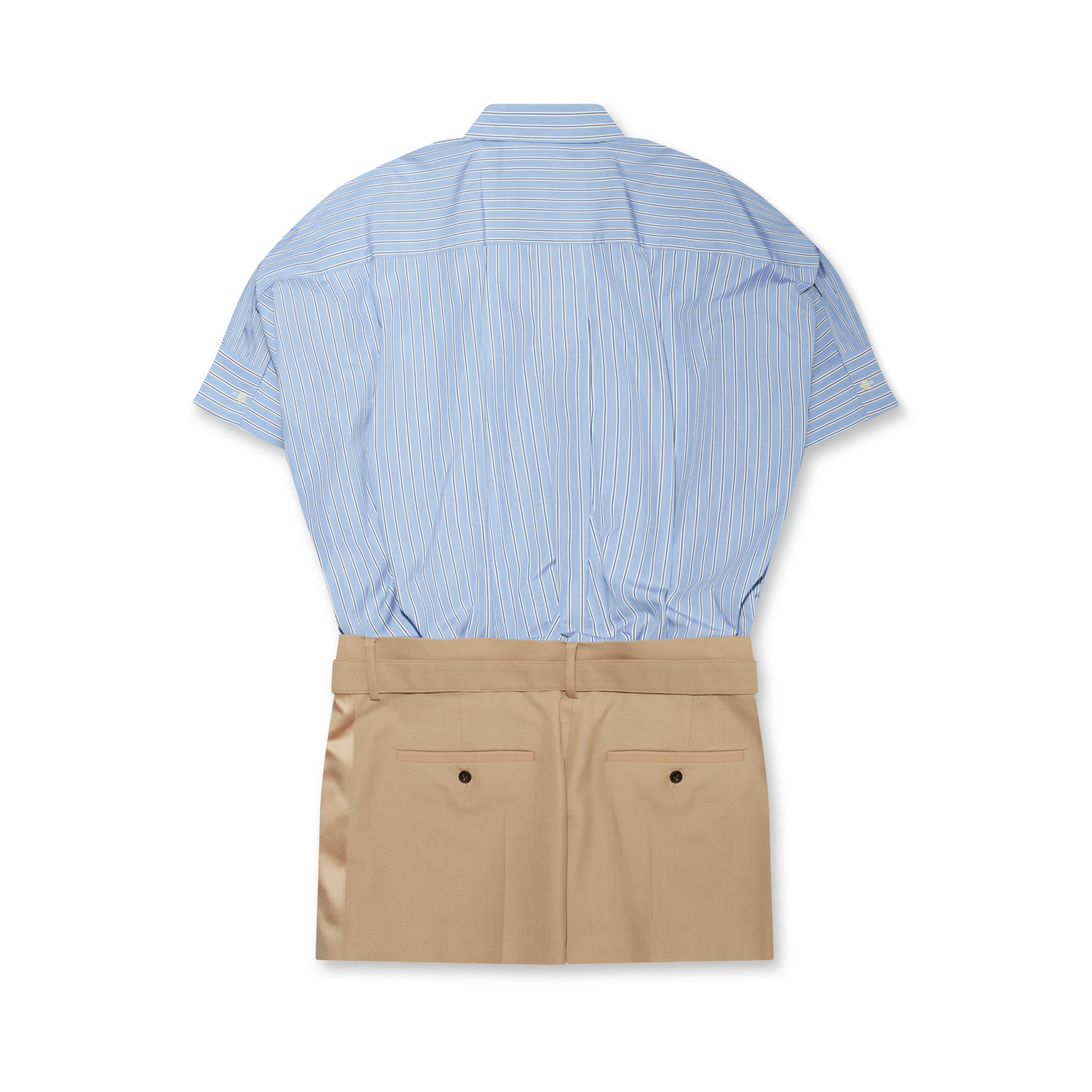 SACAI - Women's Thomas Mason / Cotton Poplin Dress - (Light Blue Stripe) - Image 2
