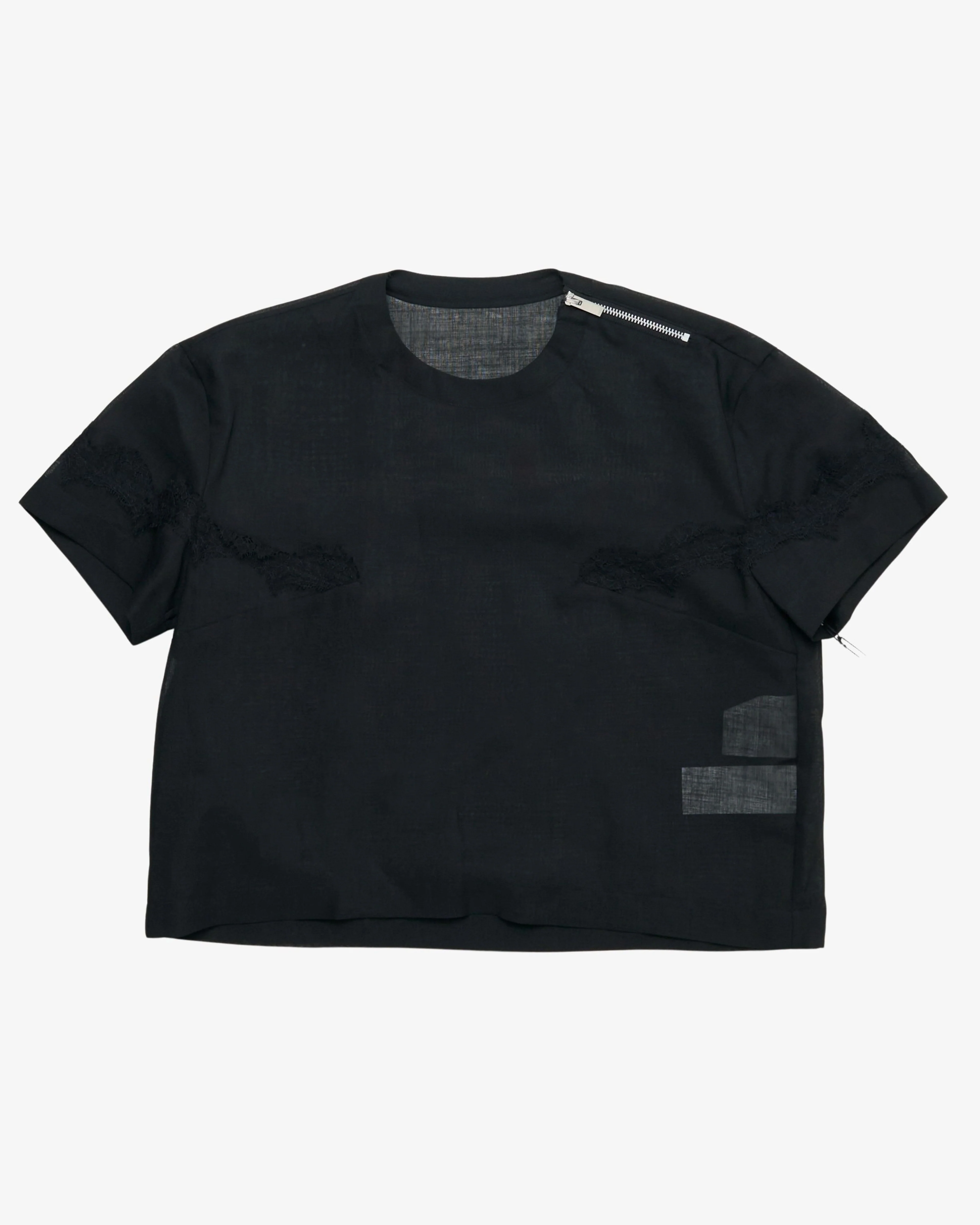 SACAI - Women's Wool Organza Pullover - (Black)