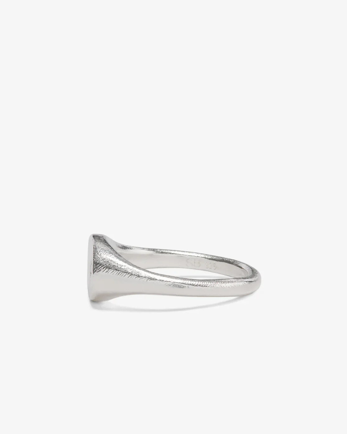 Seb Brown - Simple Oval Ring Green - (Sterling Silver) - Image 2