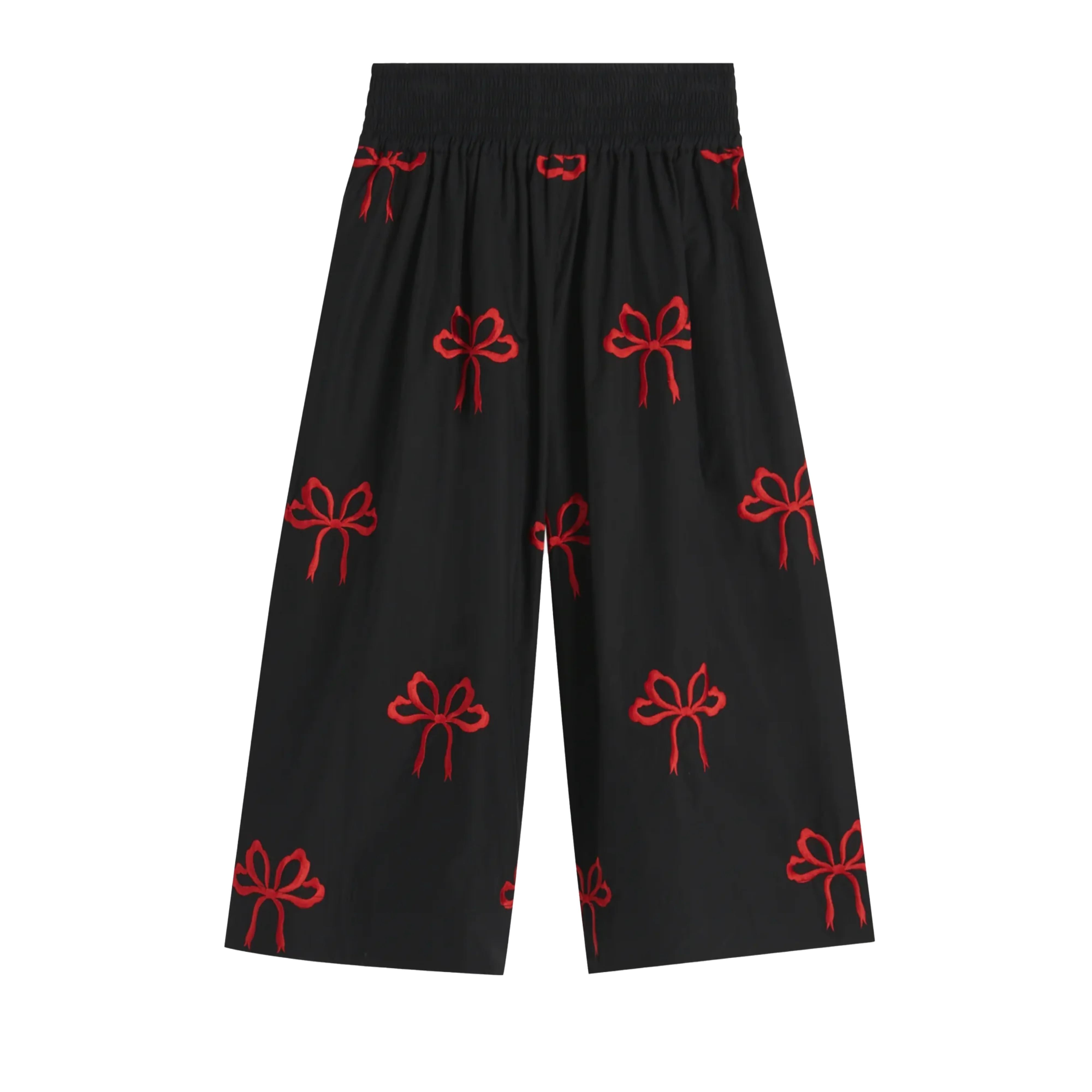SIMONE ROCHA - Elasticated Boxing Shorts - (Black/Red) - Image 2