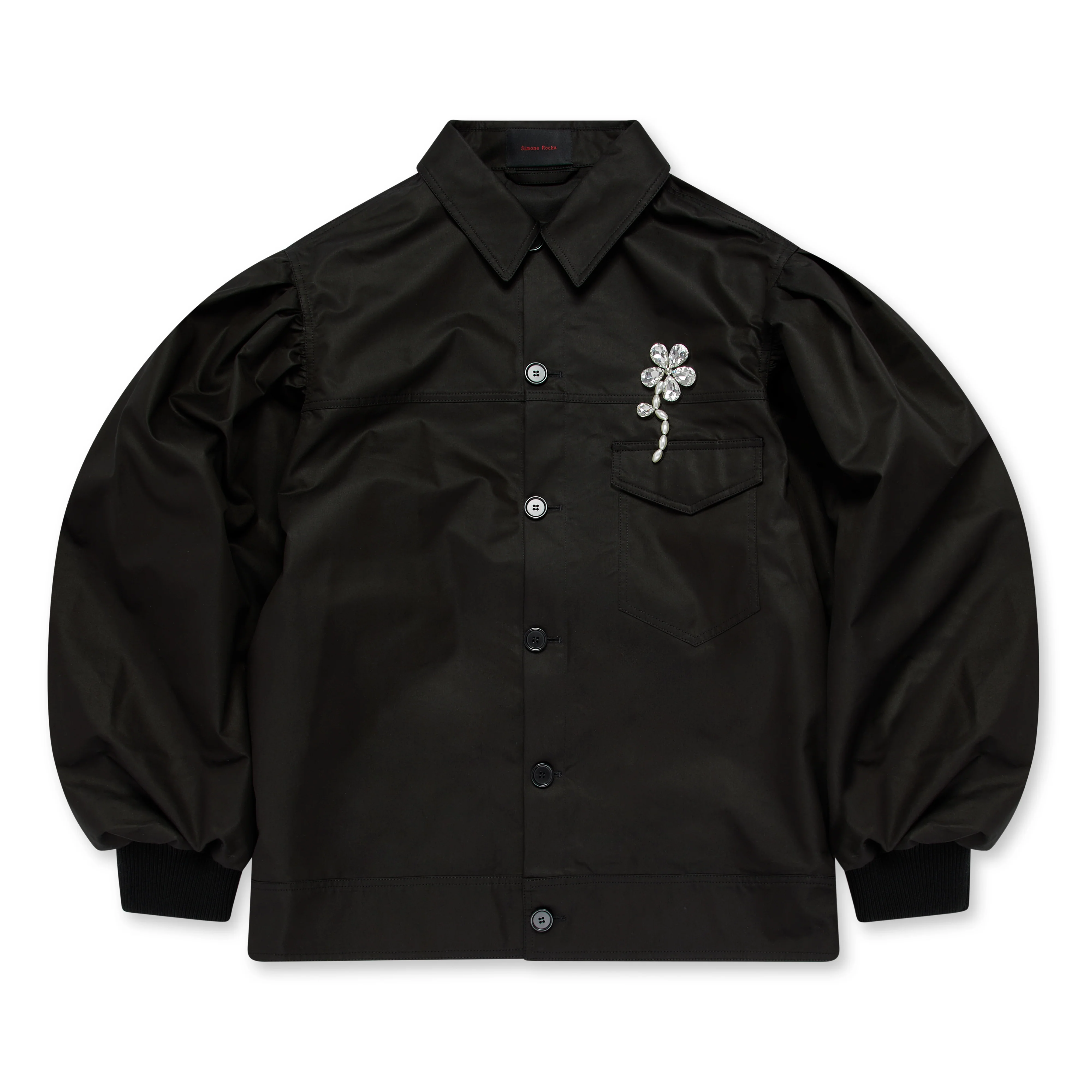 Simone Rocha - Menâ€™S Classic Workwear Jacket - (Black/Clear)