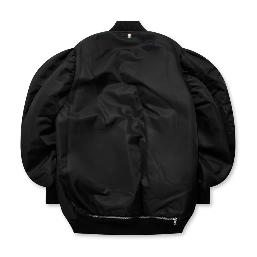 Simone Rocha - Men'S Oversized Puff Sleeve Bomber - (Black) - Image 2