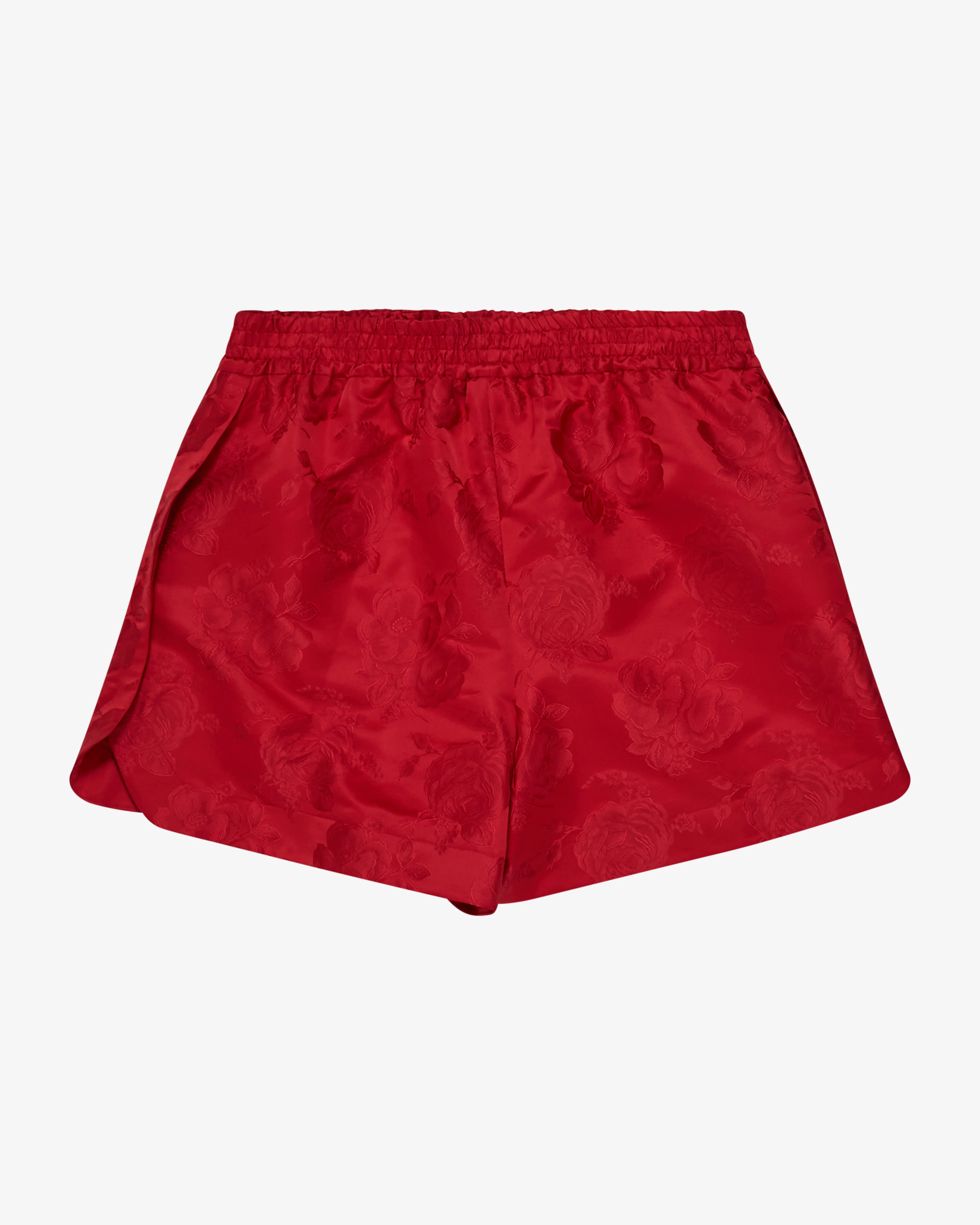 SIMONE ROCHA - Men's Split-Hem Rose Shorts - (Red) - Image 2