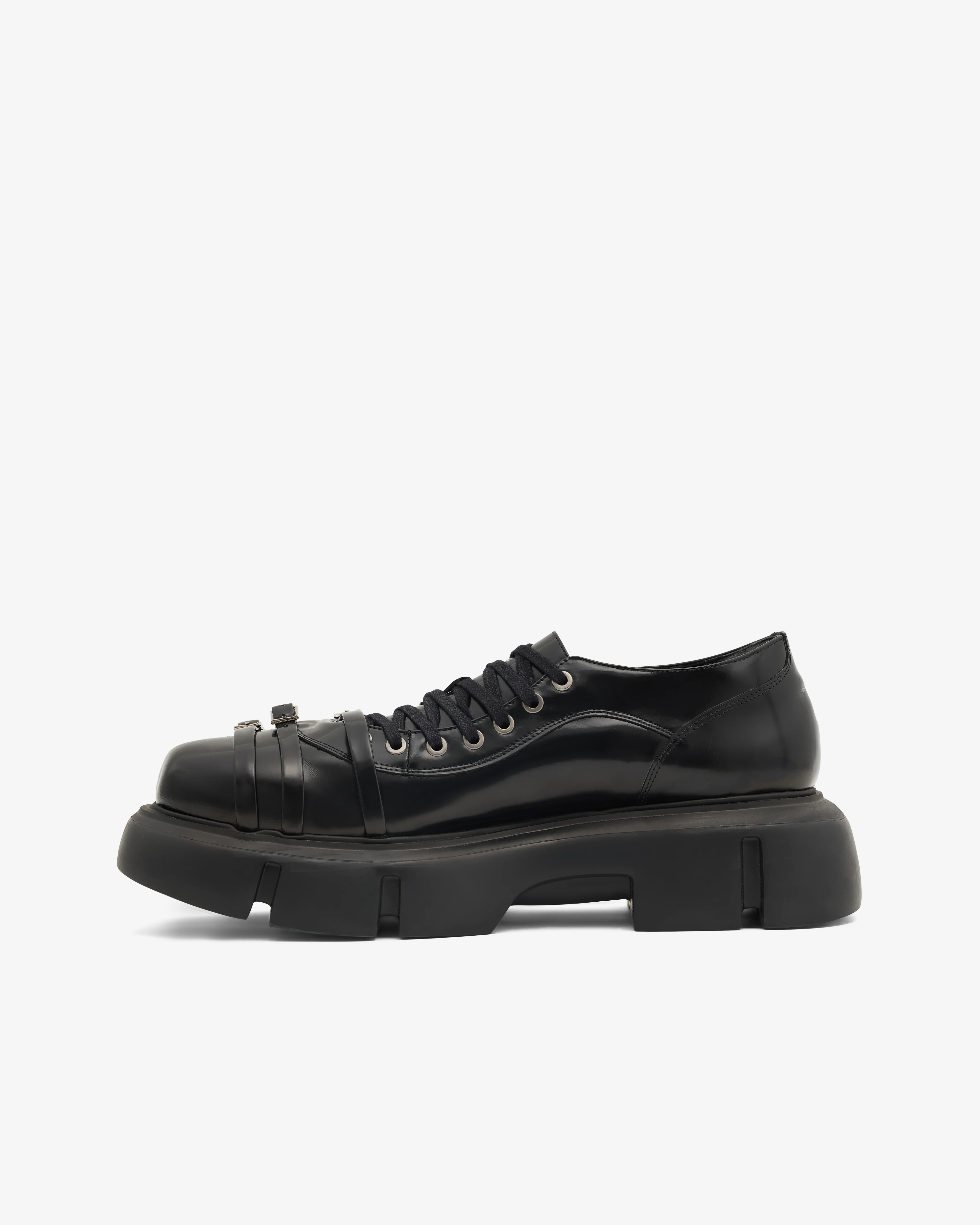 SIMONE ROCHA - Women's Low Platform Buckle Boot - (Black) - Image 2