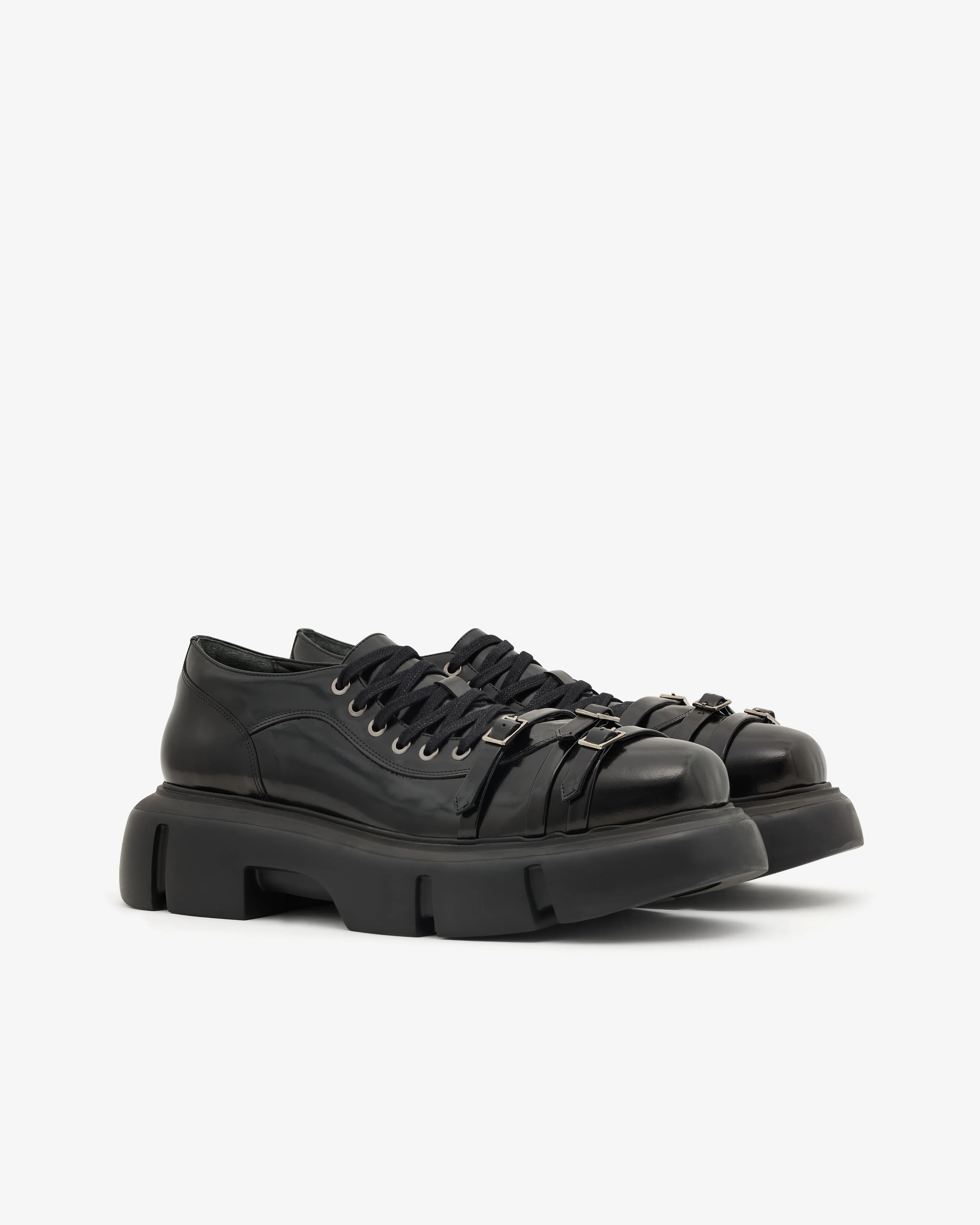 SIMONE ROCHA - Women's Low Platform Buckle Boot - (Black) - Image 3