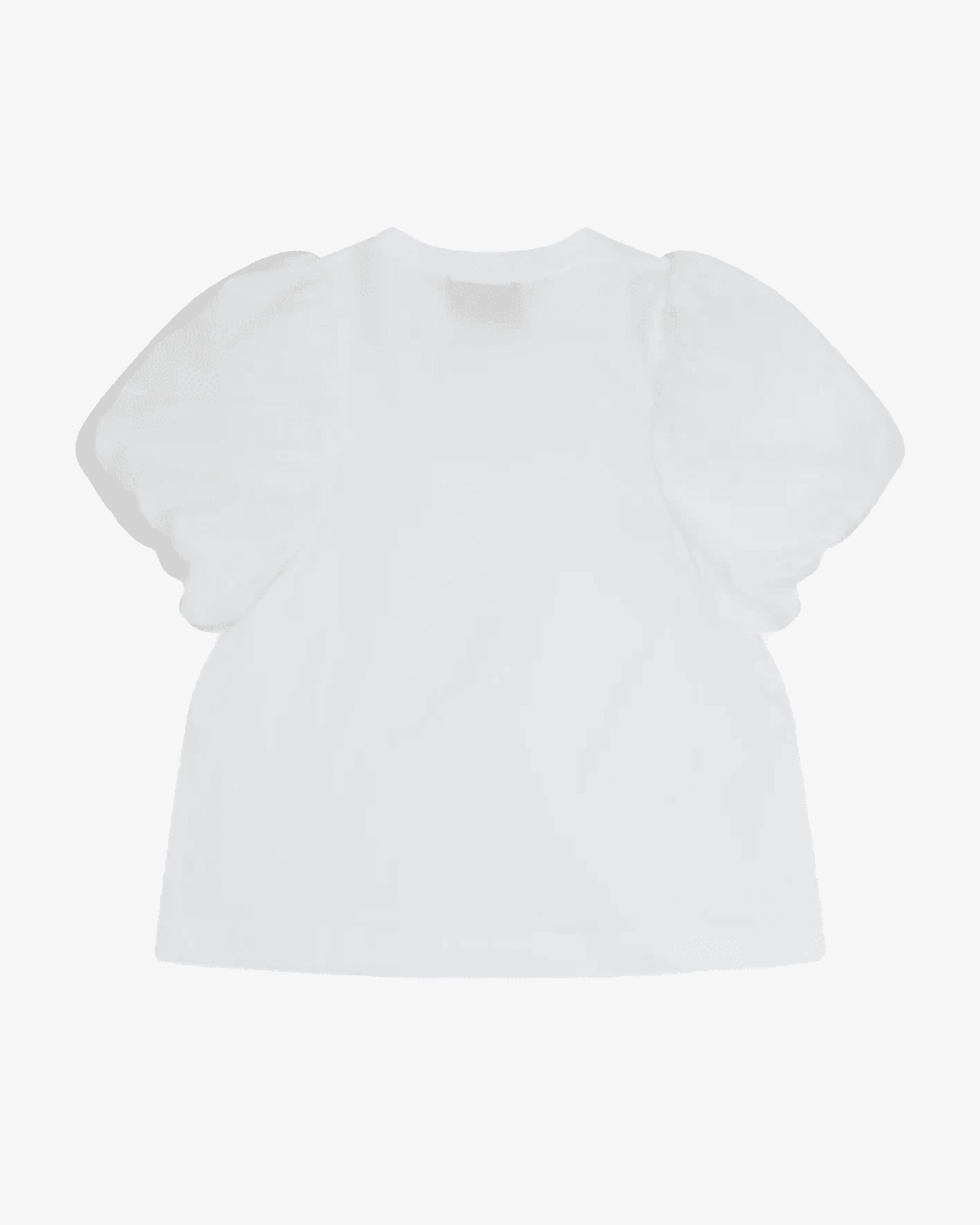 SIMONE ROCHA - Women's Tulle Overlay Puff Sleeve T-Shirt - (White) - Image 2