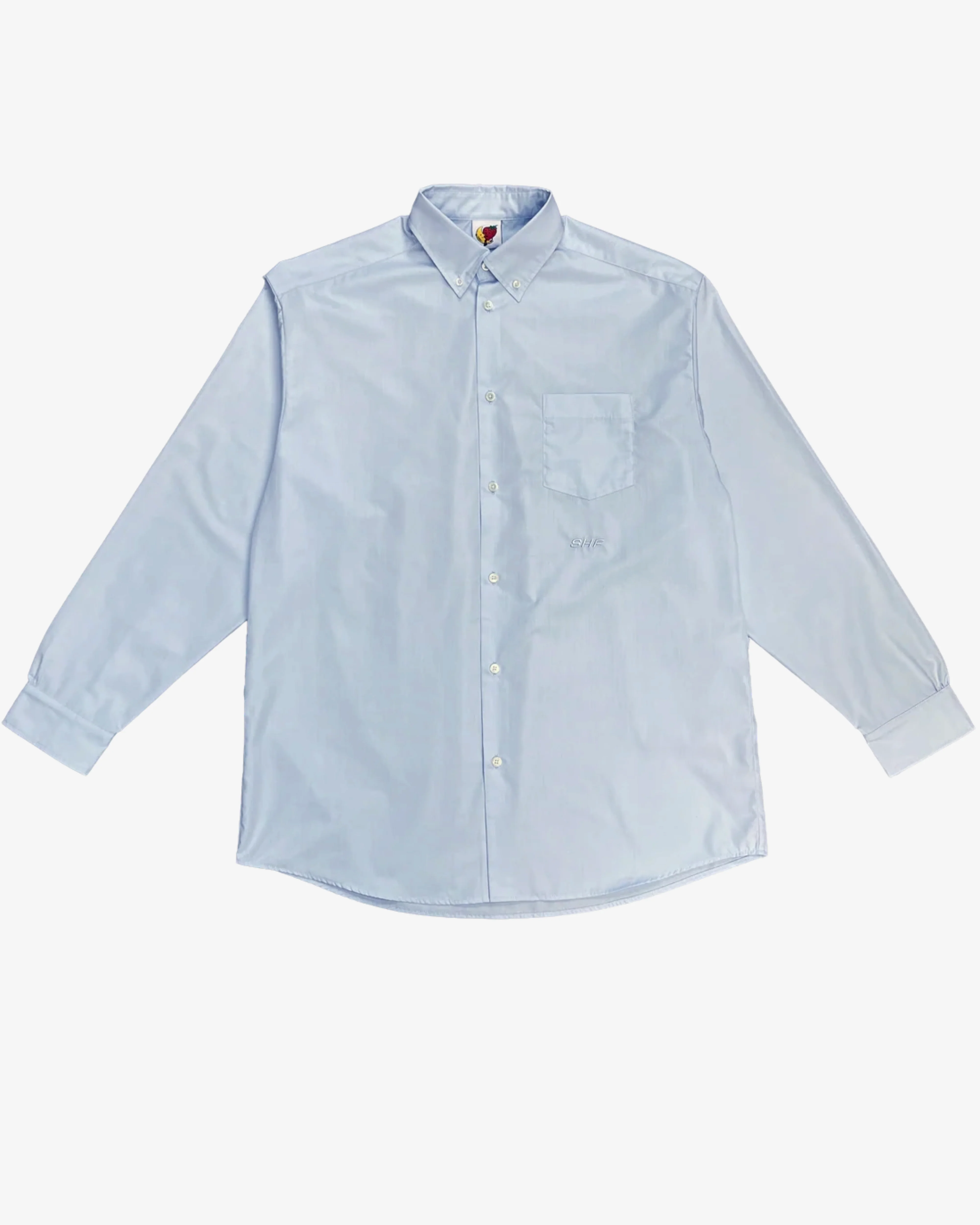 Sky High Farm Workwear - Men's Plain Button Down Shirt Woven - (Blue)