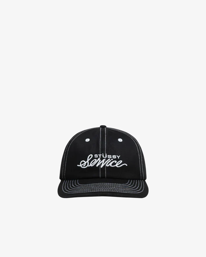 Stüssy - Mid Stüssy Service Strapback - (True Black)