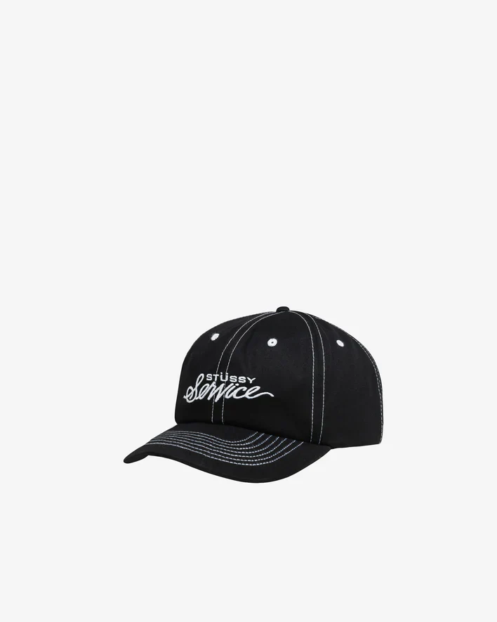 Stüssy - Mid Stüssy Service Strapback - (True Black) - Image 2