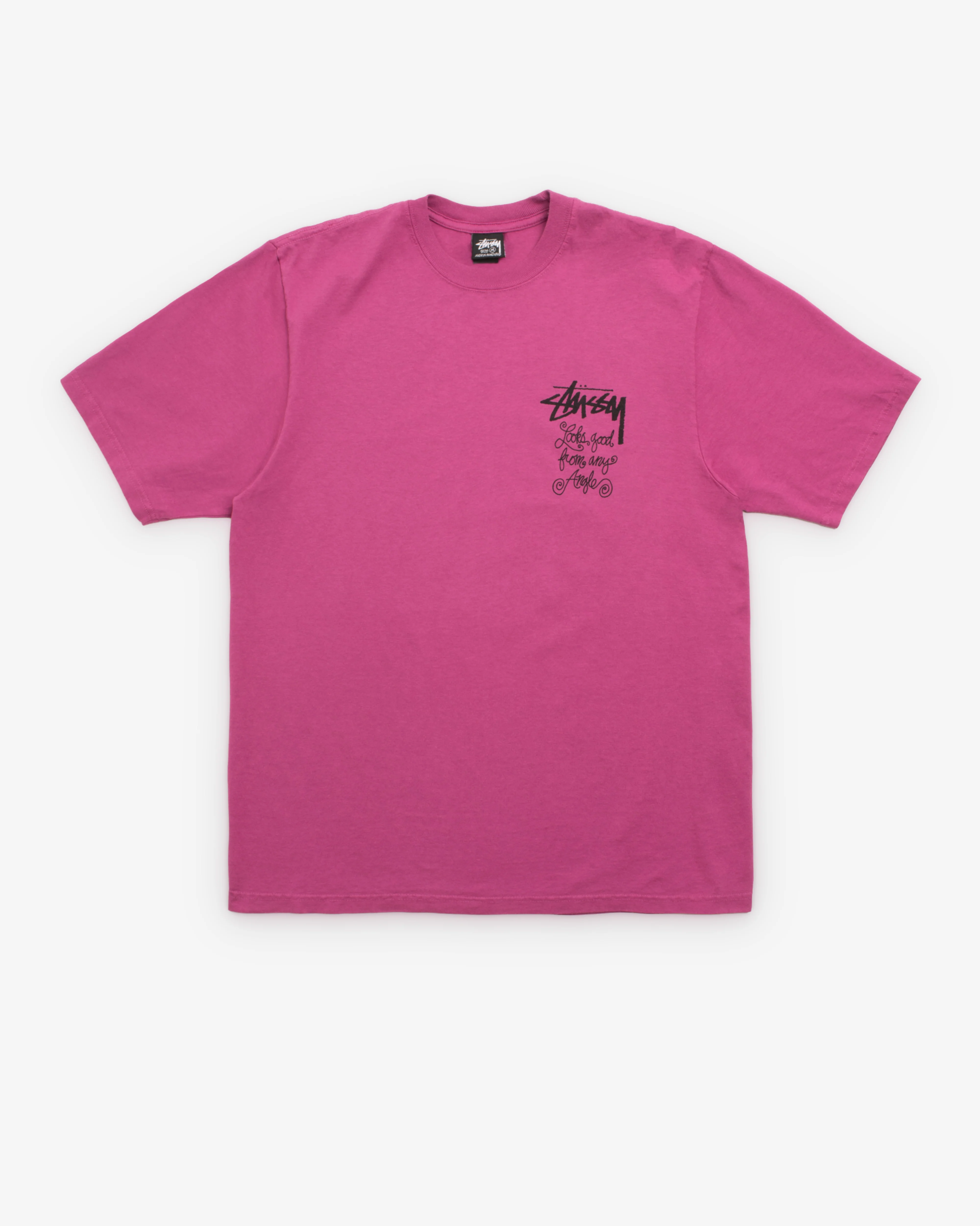 Stüssy - Men's Any Ankgle Pikgment Dyed Tee - (Berry) - Image 2