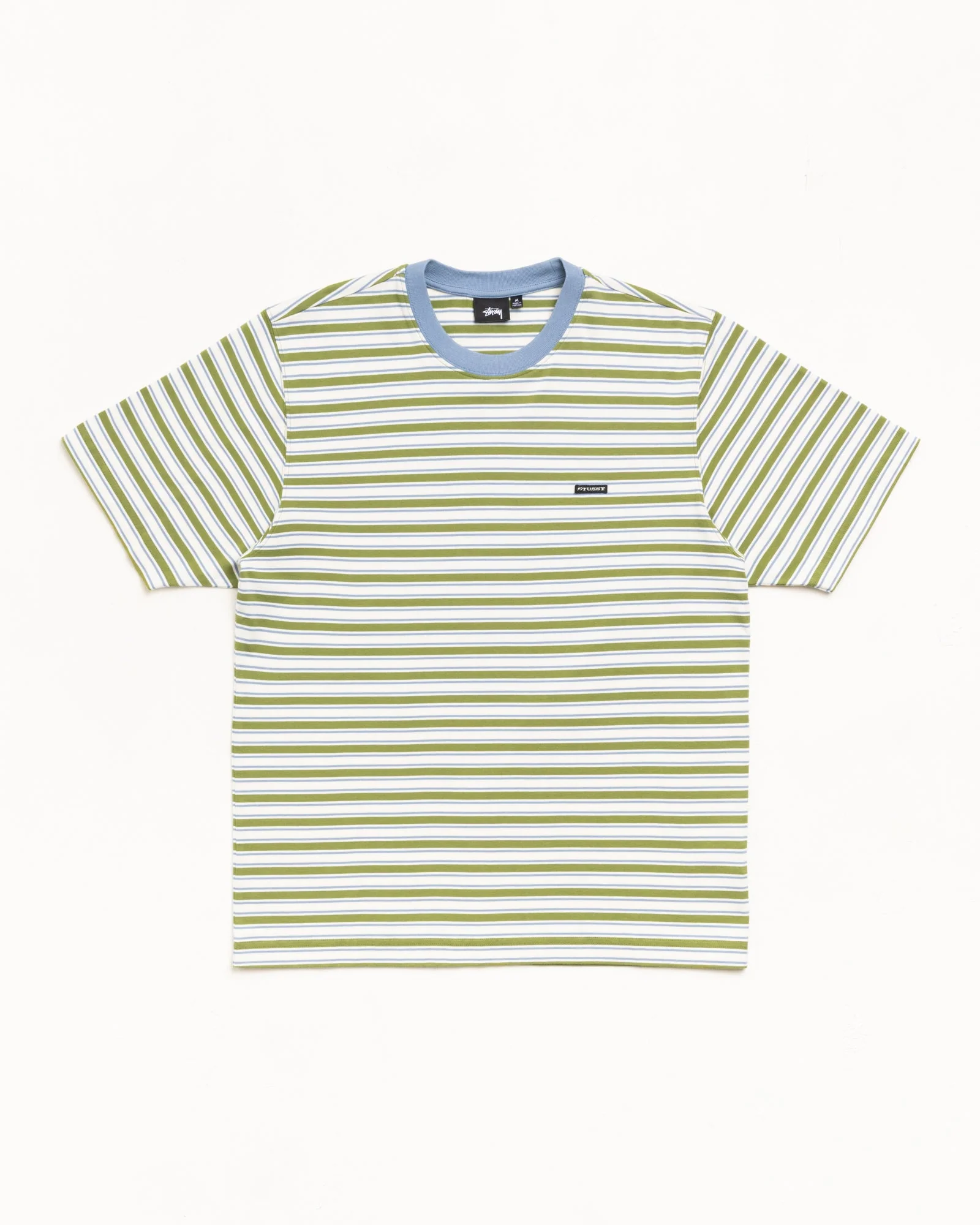 Stüssy - Men's Beach Stripe Short Sleeve - (Moss)