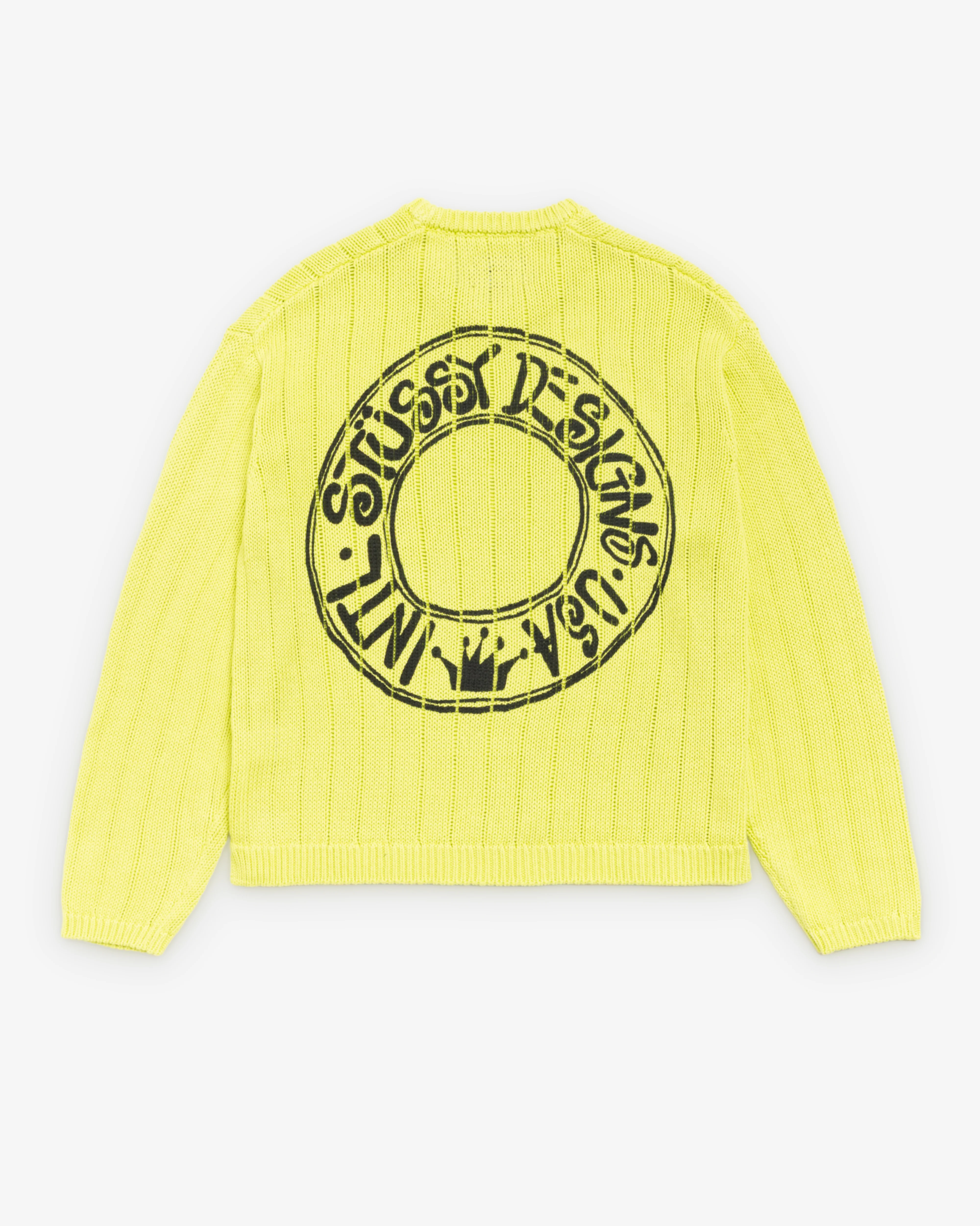 Stüssy - Men's Buana Lokgo Sweater - (Lime) - Image 2