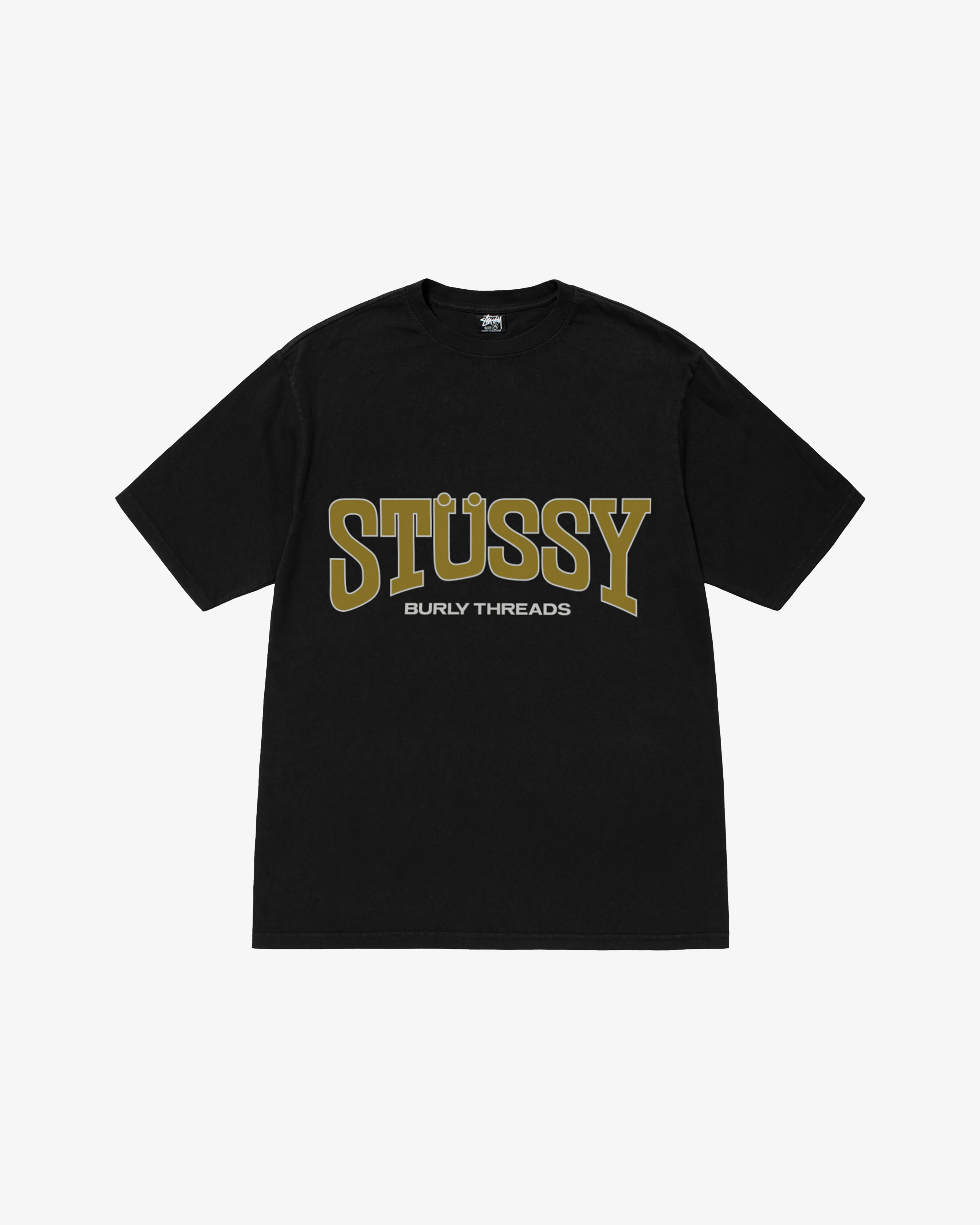 Stüssy - Men's Burly Threads Pig. Dyed Tee - (Black) - Image 2