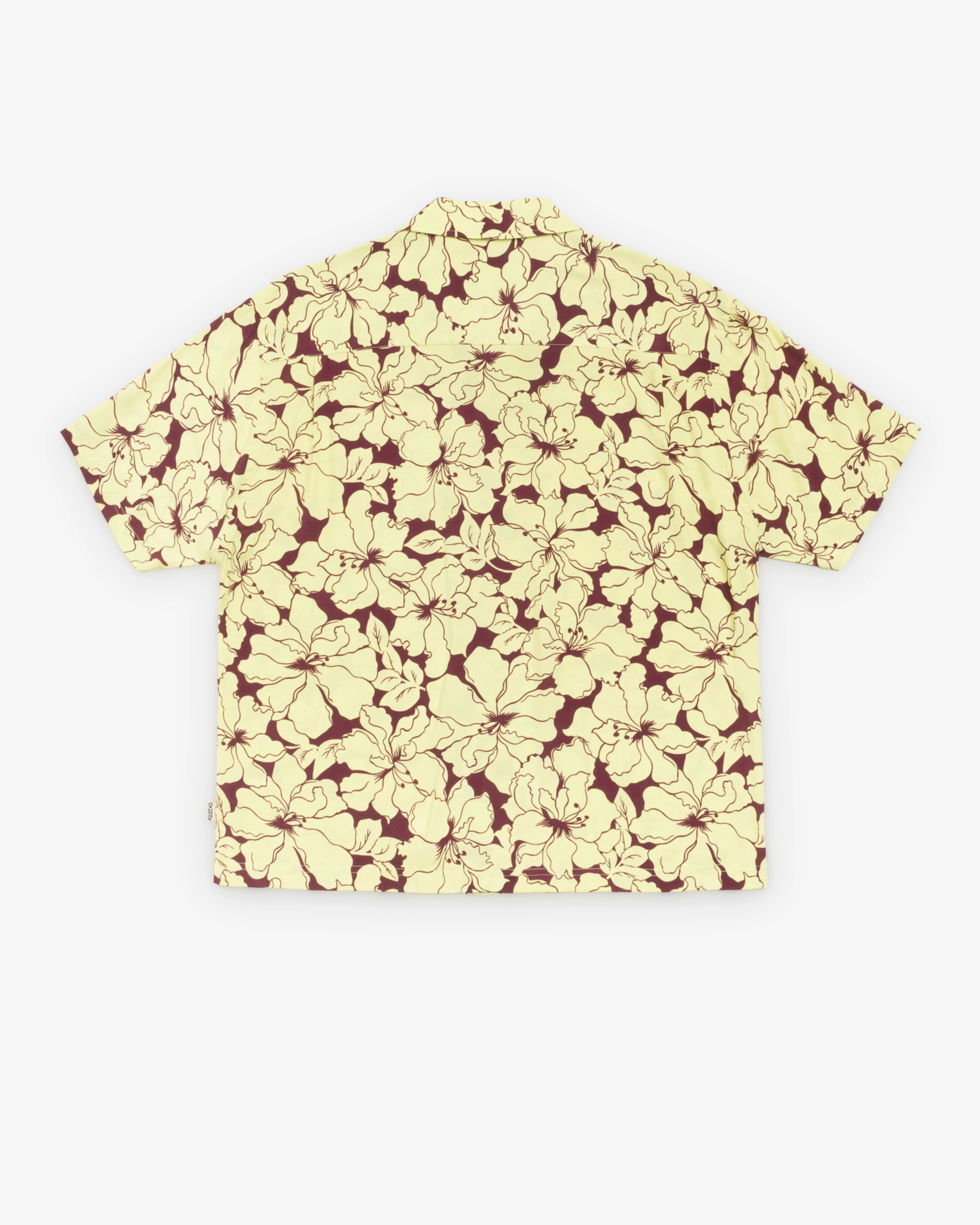 Stüssy - Men's Floral Hawaiian Shirt - (Lime) - Image 2