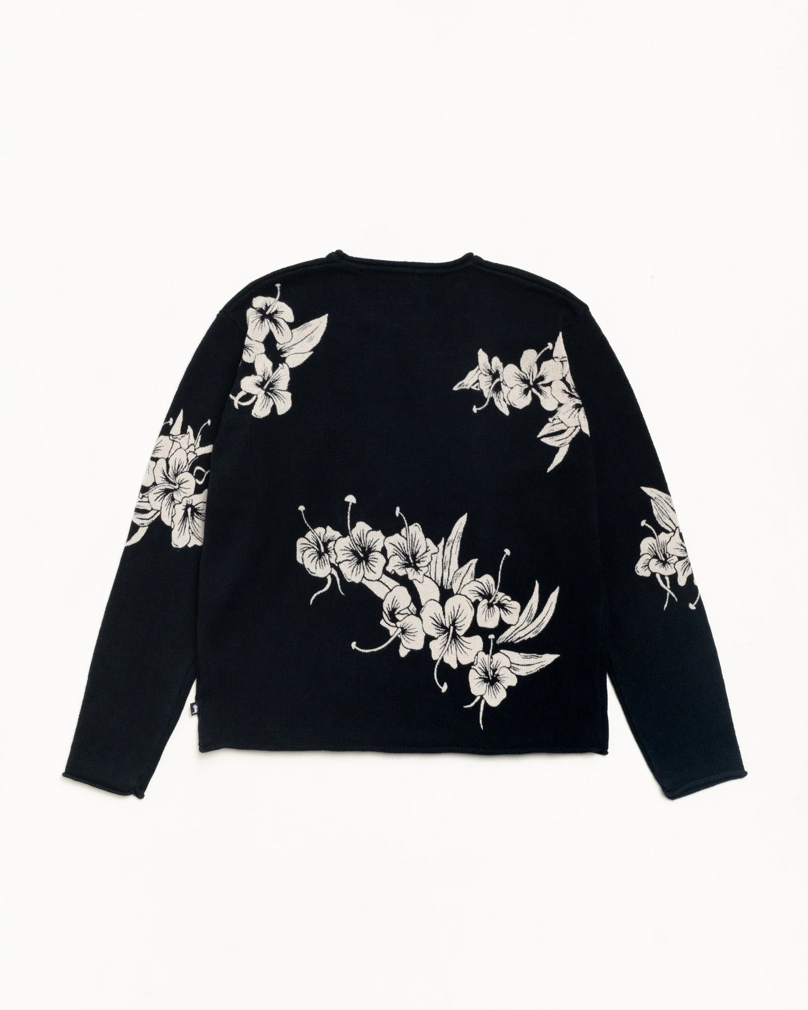 Stüssy - Men's Floral Roll Neck Sweater - (Black) - Image 2