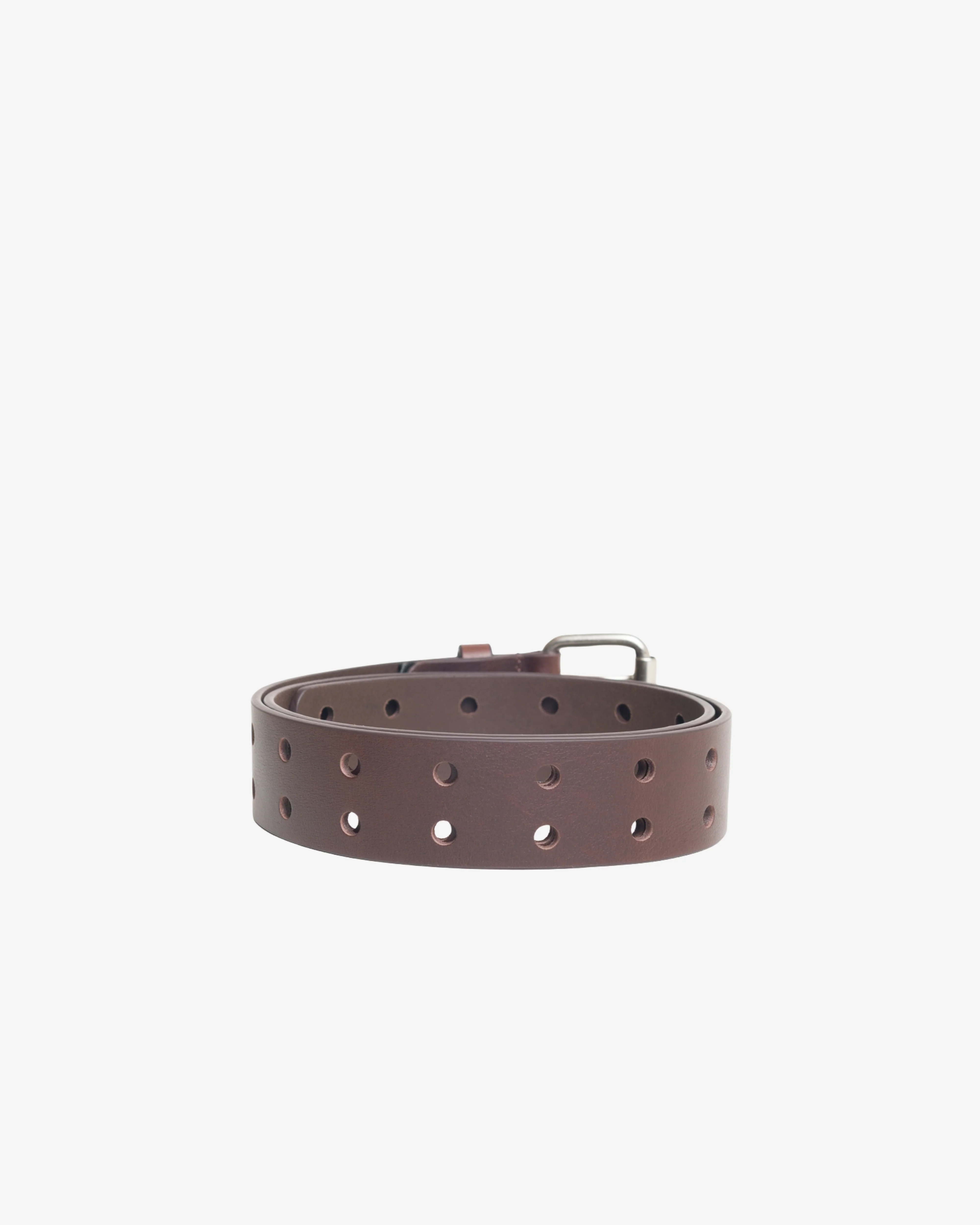 Stüssy -  Men's Leather Punch Out Belt - (Brown) - Image 2