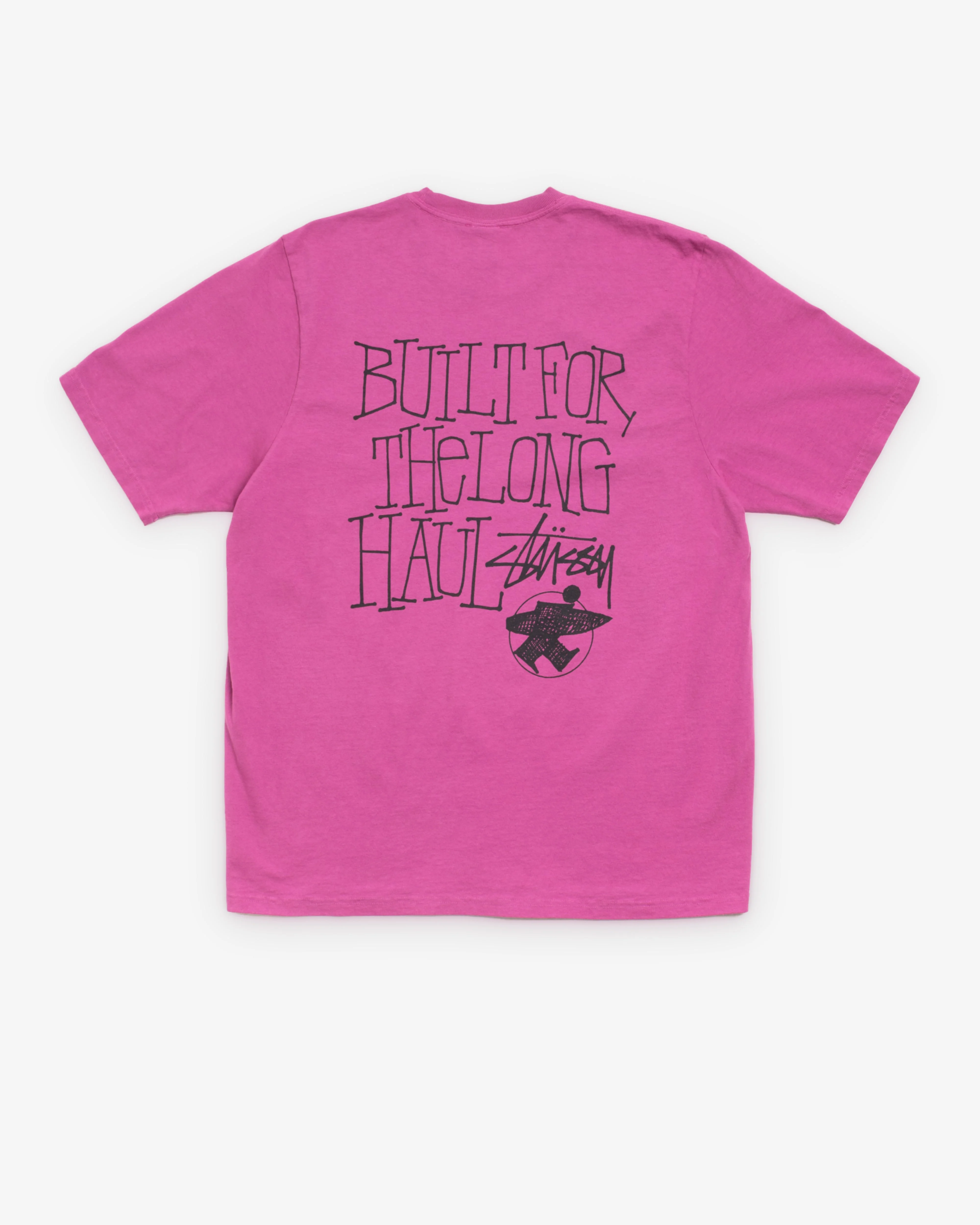 Stüssy - Men's Long Haul Pig. Dyed Tee - (Berry) - Image 2