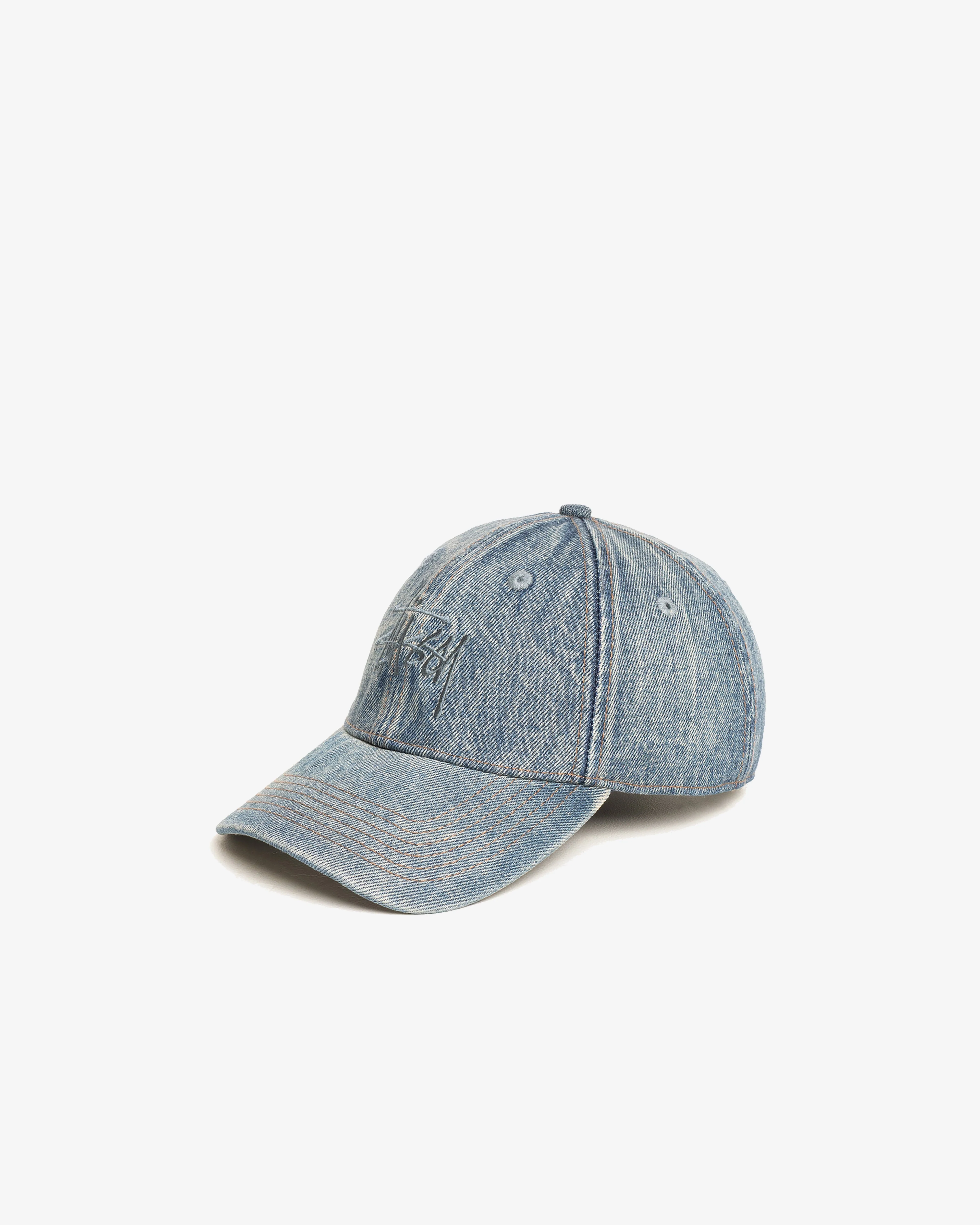 Stussy - Men's Lp Denim Strapback Cap - (Stone Wash) - Image 2