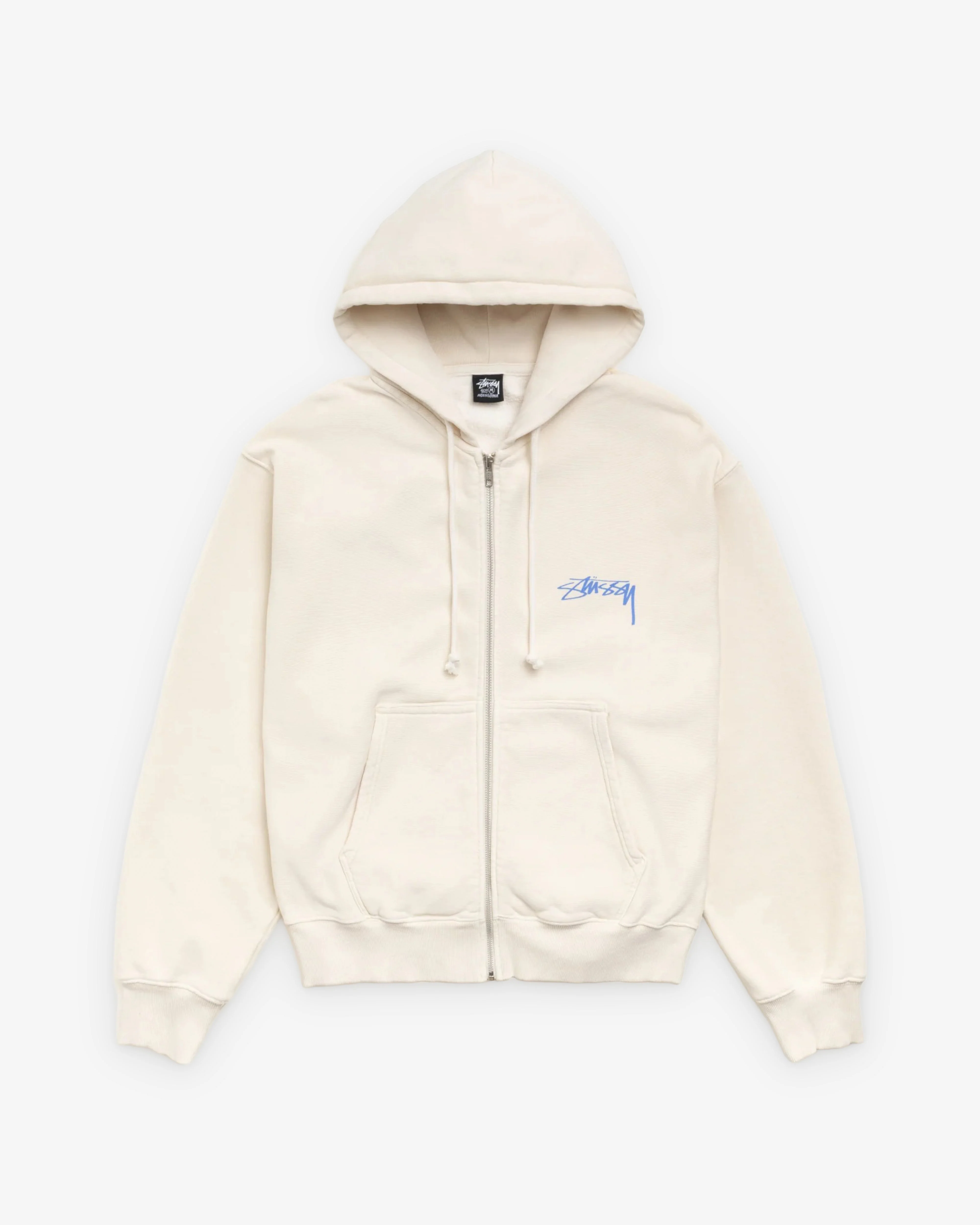 Stüssy - Men's Skate Stack Garment Dyed Zip Hood - (Bone)