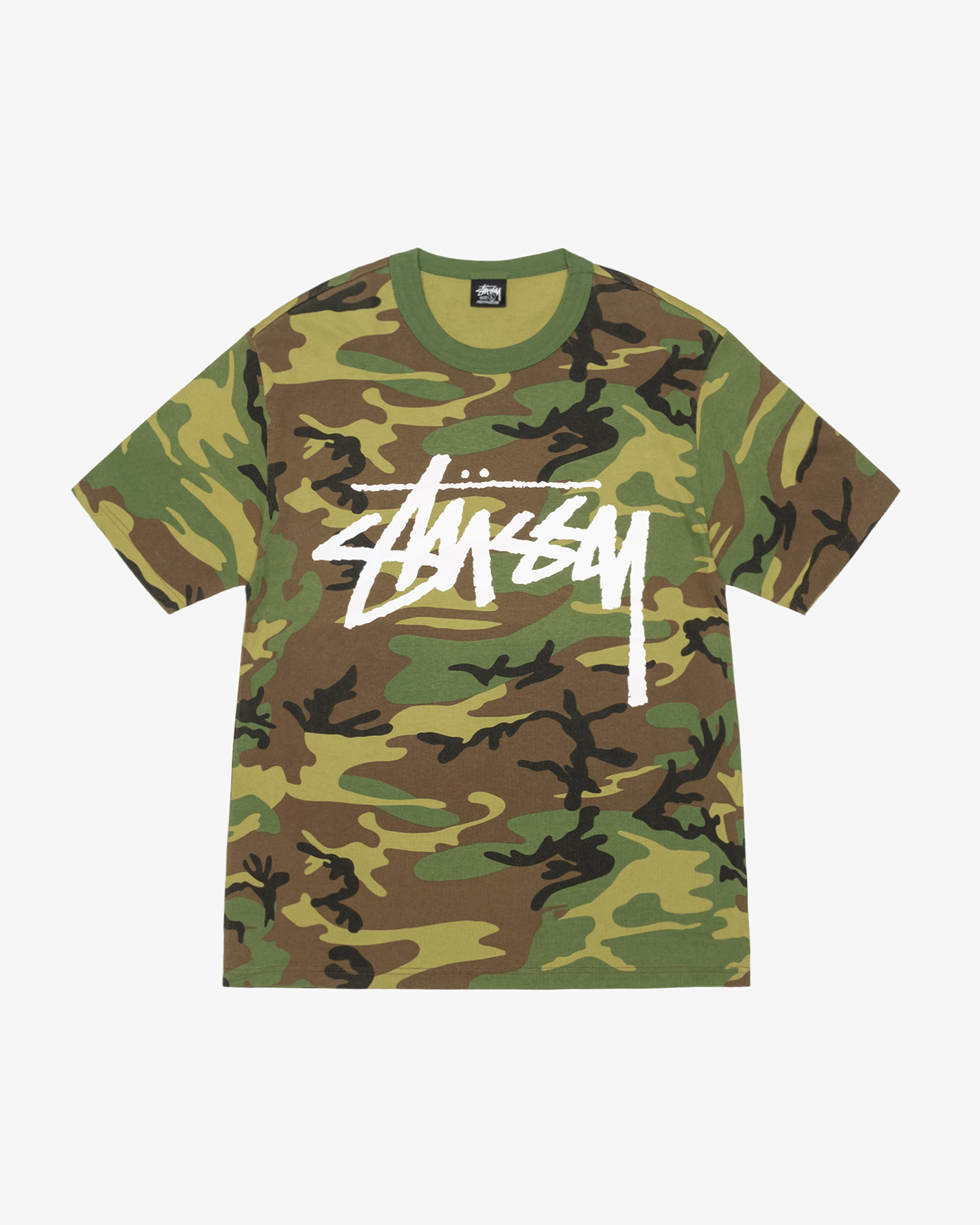 Stüssy - Men's Stock Camo Tee - (Camo/White)