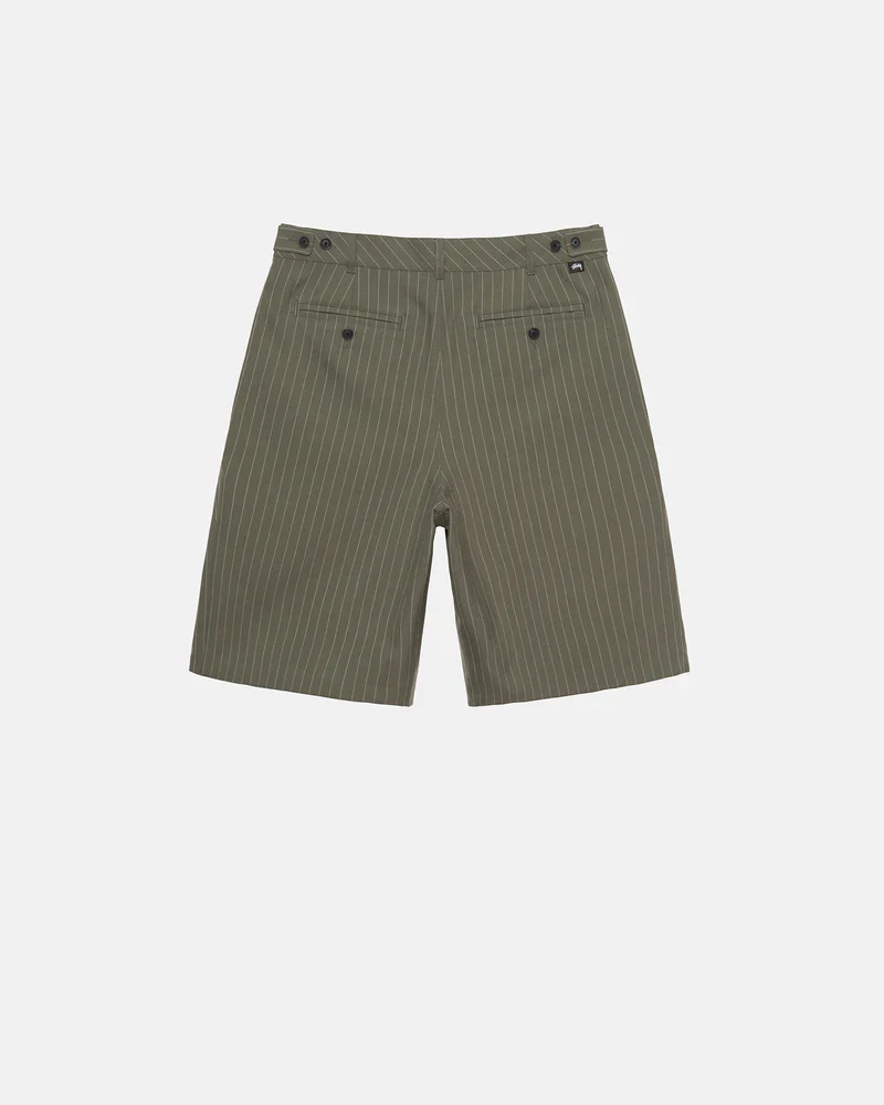 Stussy - Men's Volume Pleated Short Stripe - (Olive) - Image 2
