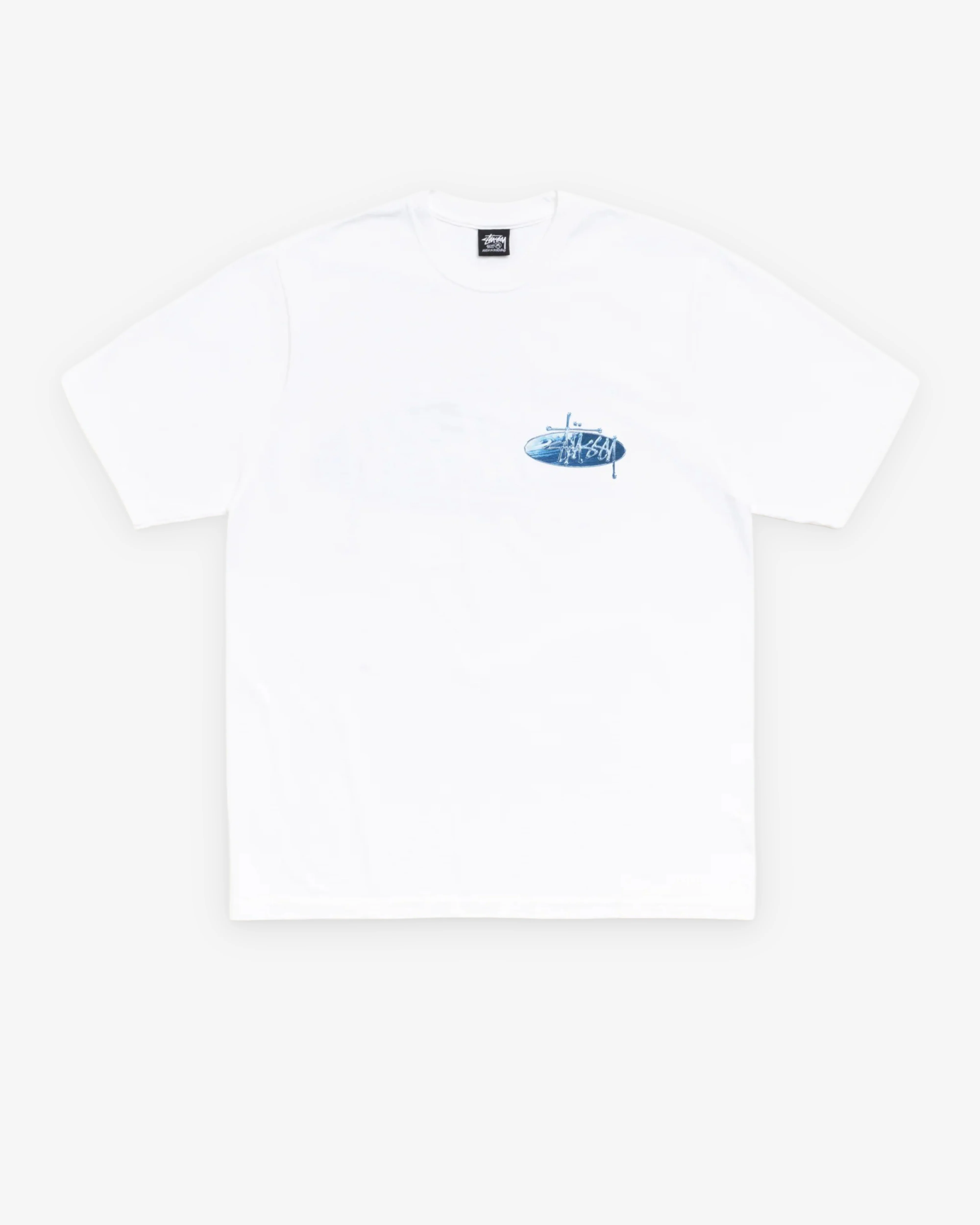 Stussy - Men's Wave Oval Tee - (White) - Image 2