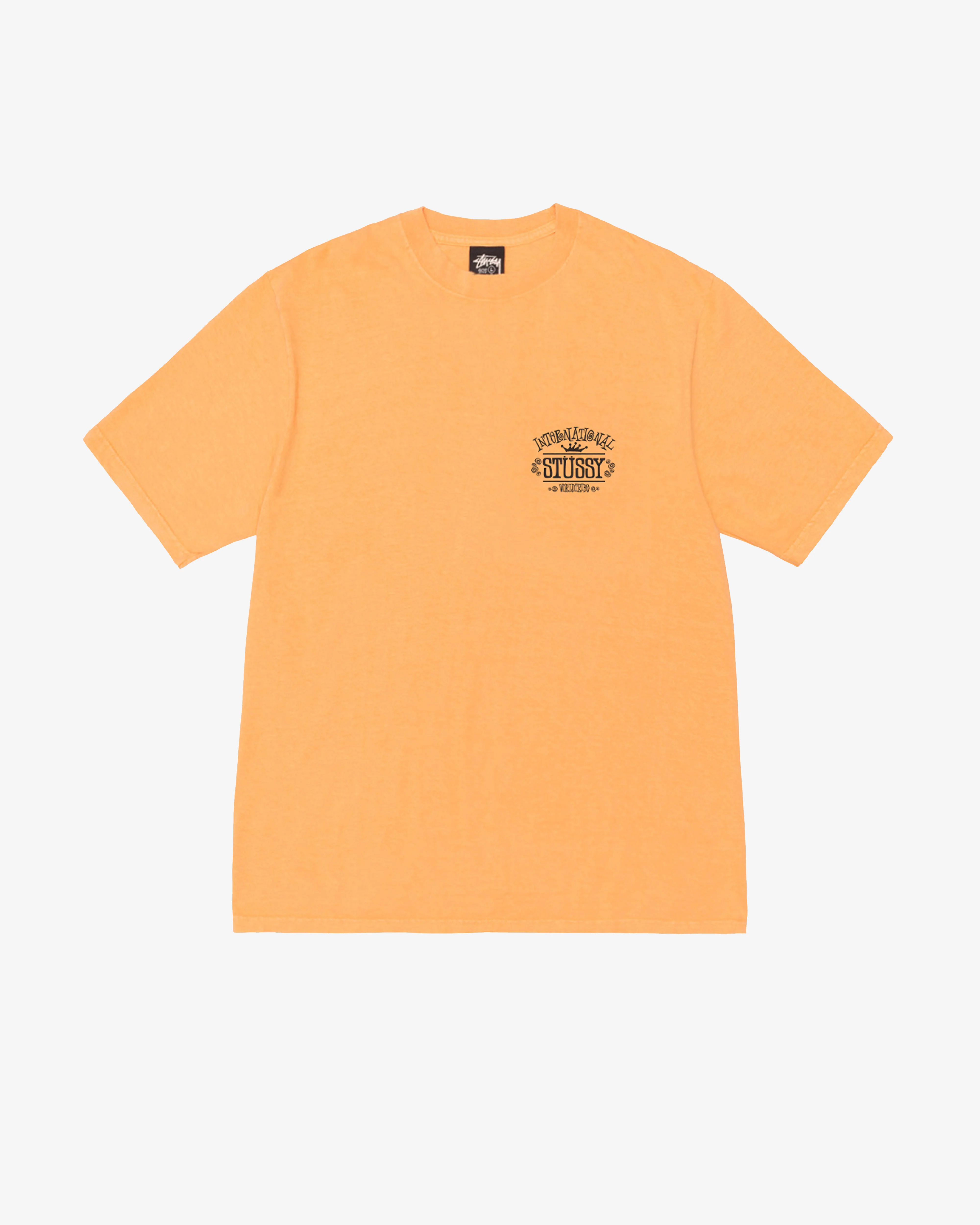 Stüssy - Men's Worldwide Pigment Dyed T-Shirt - (Orange) - Image 2