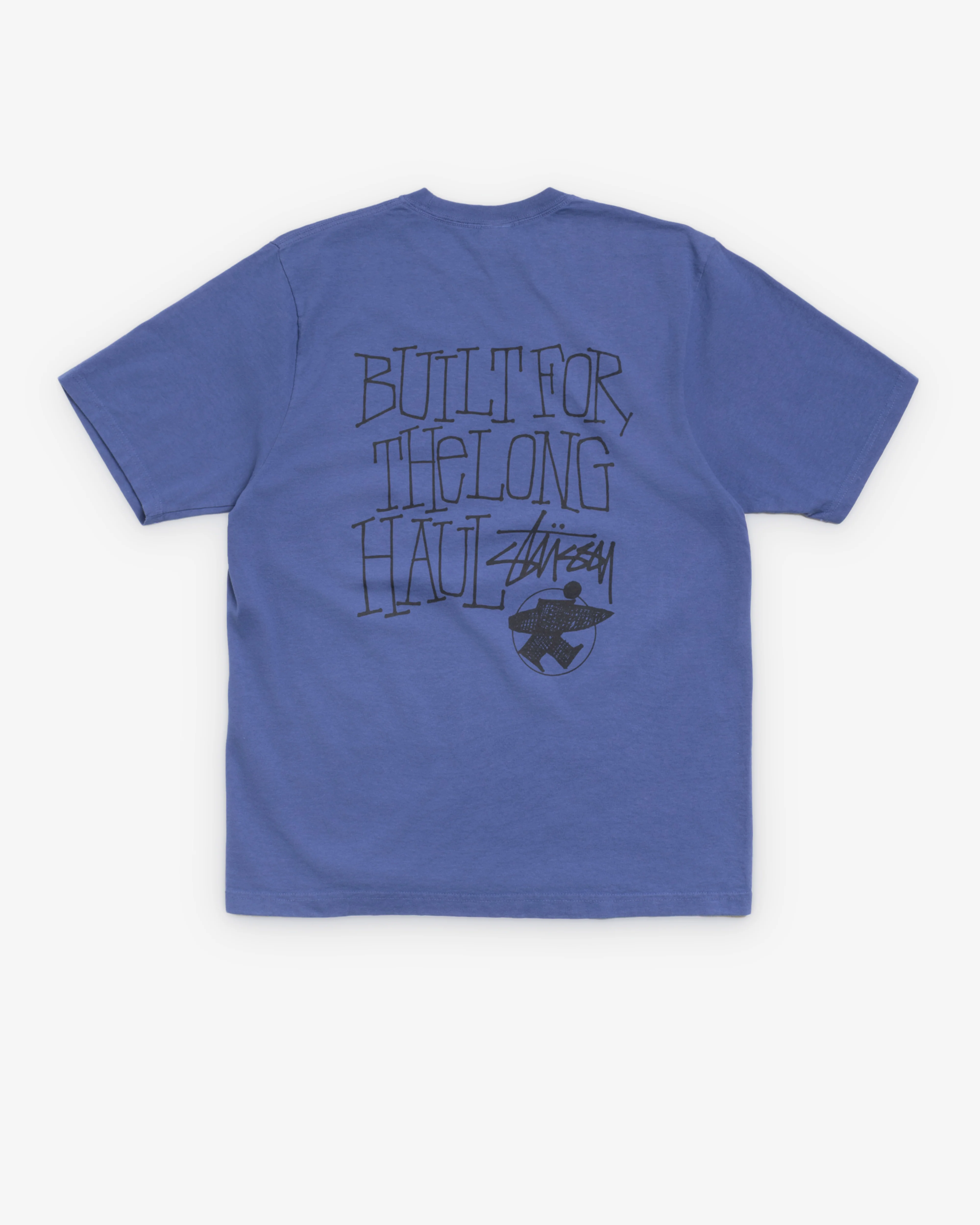 Stüssy  - Men's Long Haul Pig. Dyed Tee - (Indigo) - Image 2
