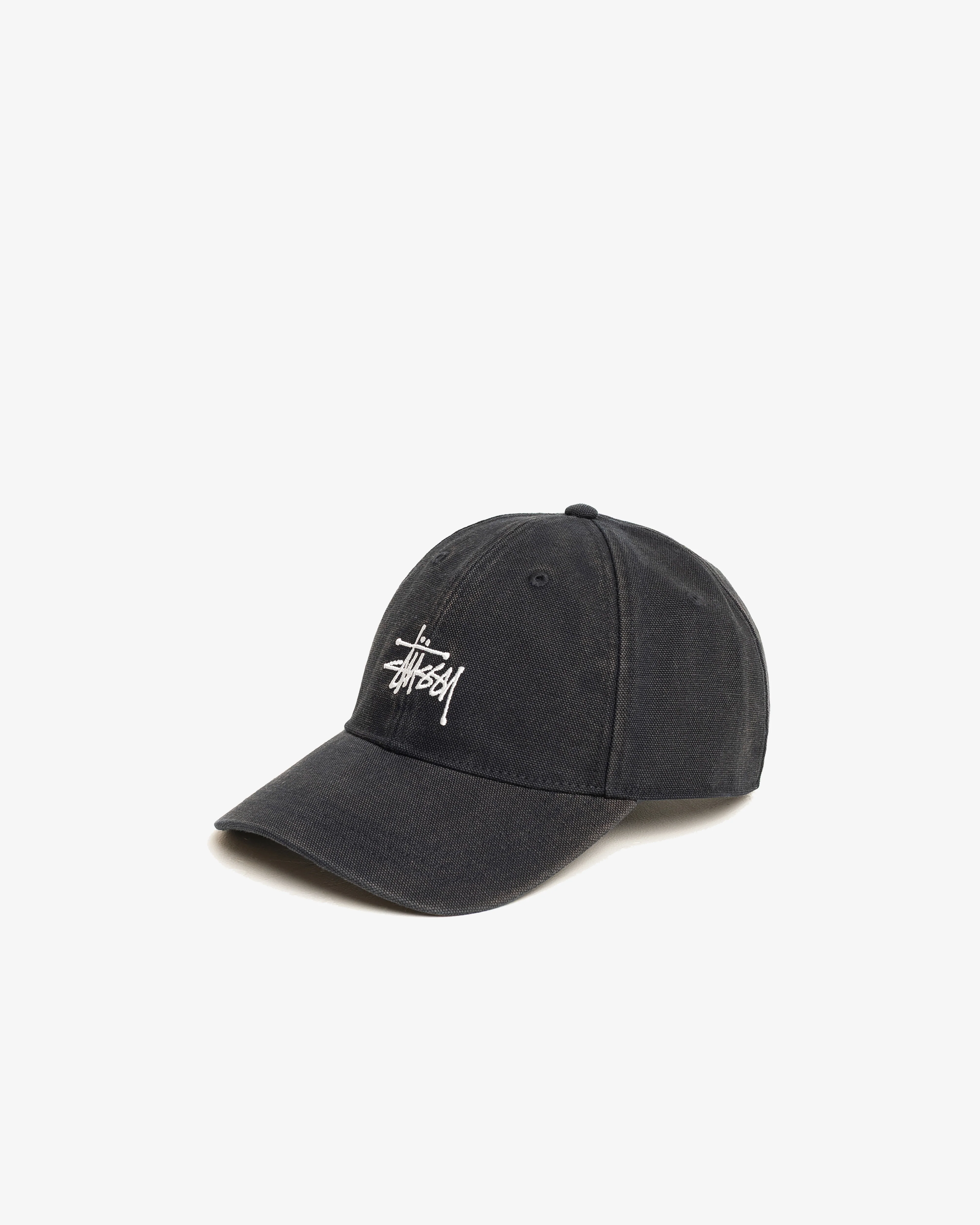 Stüssy - Men's Lp Washed Basic Canvas Cap - (Black) - Image 2