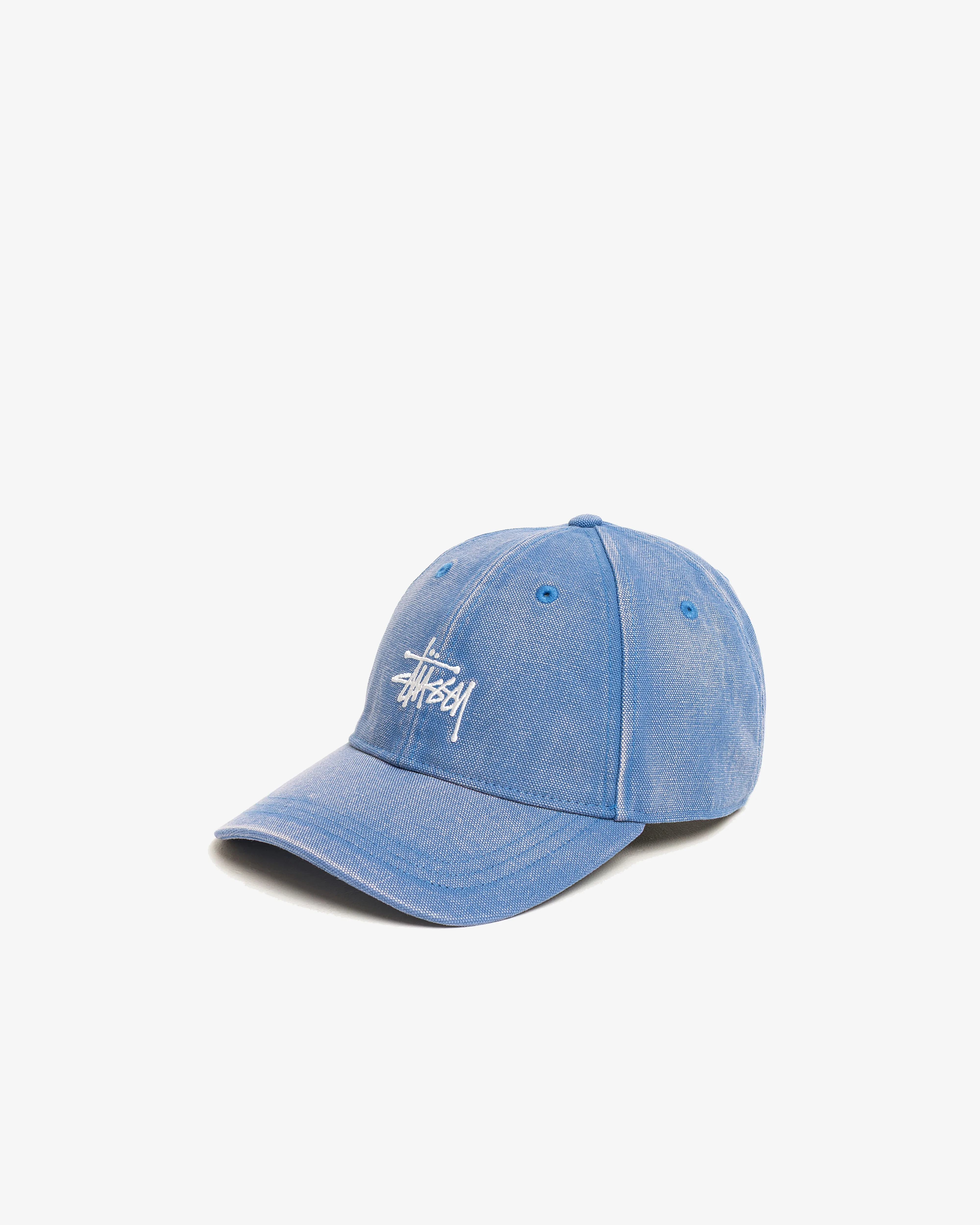Stüssy - Men's Lp Washed Basic Canvas Cap - (Blue) - Image 2