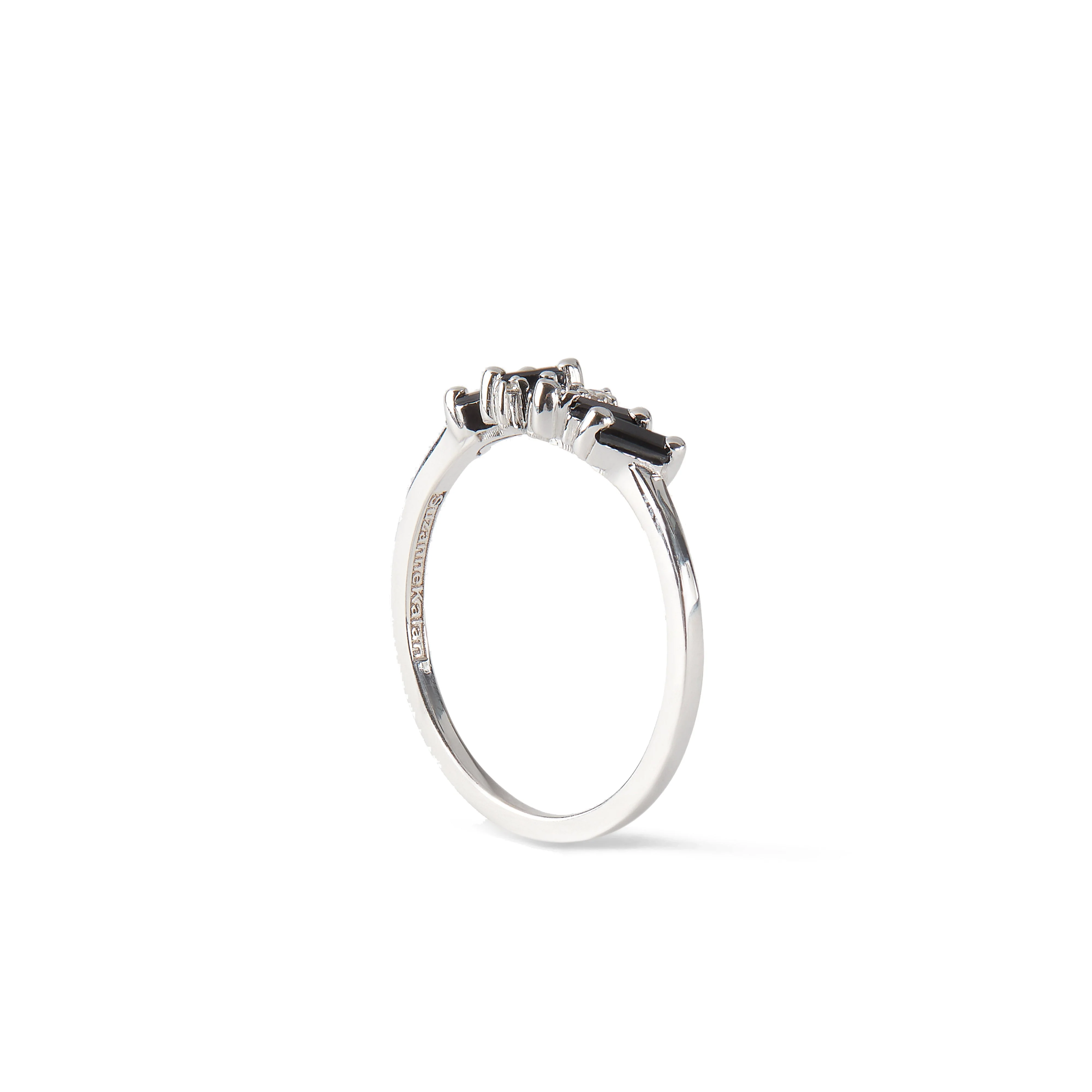 SUZANNE KALAN - Women's Black Sapphire And Diamond Ring - (White Gold) - Image 3