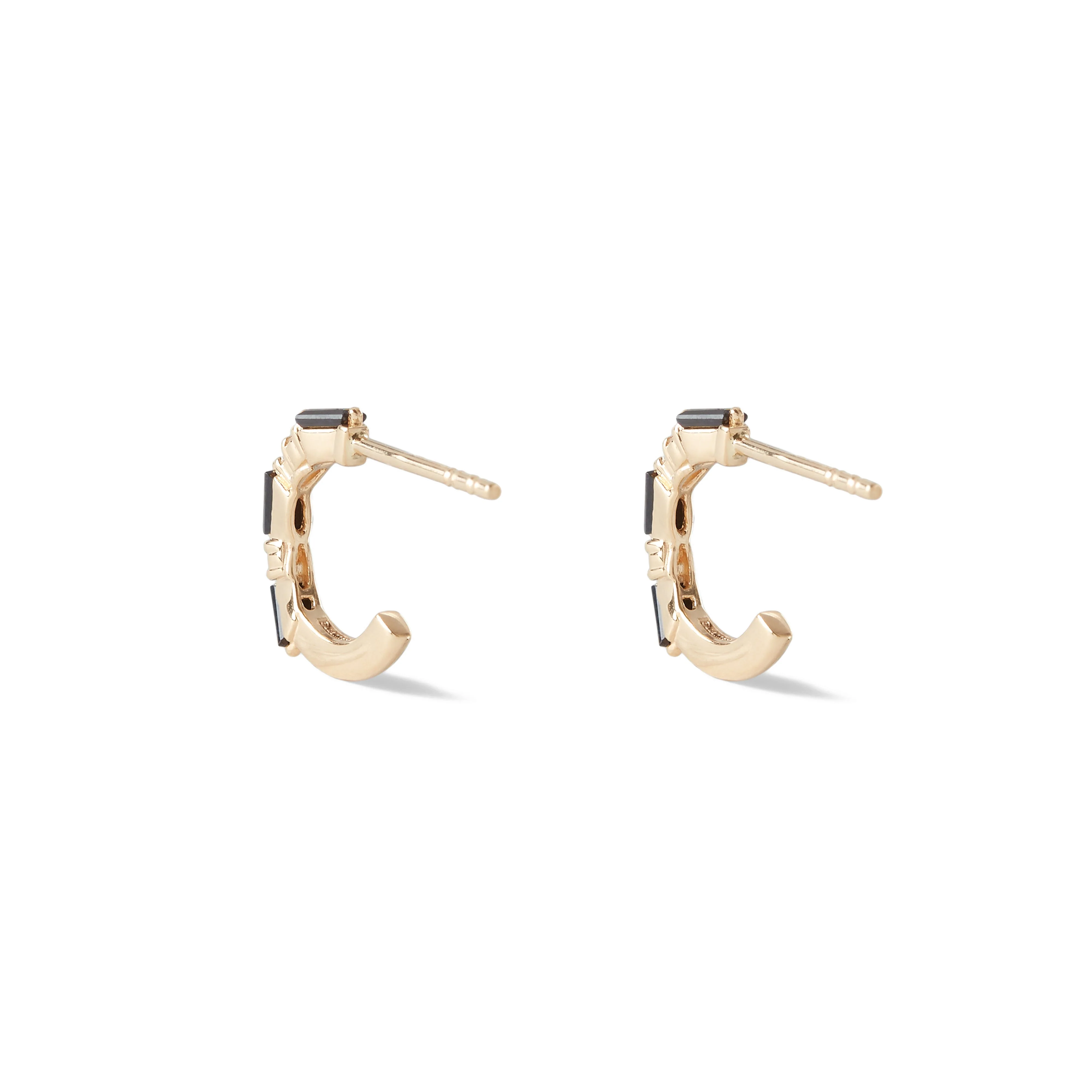 SUZANNE KALAN - Women's Black Sapphire & Diamond Earrings - (Yellow Gold) - Image 2