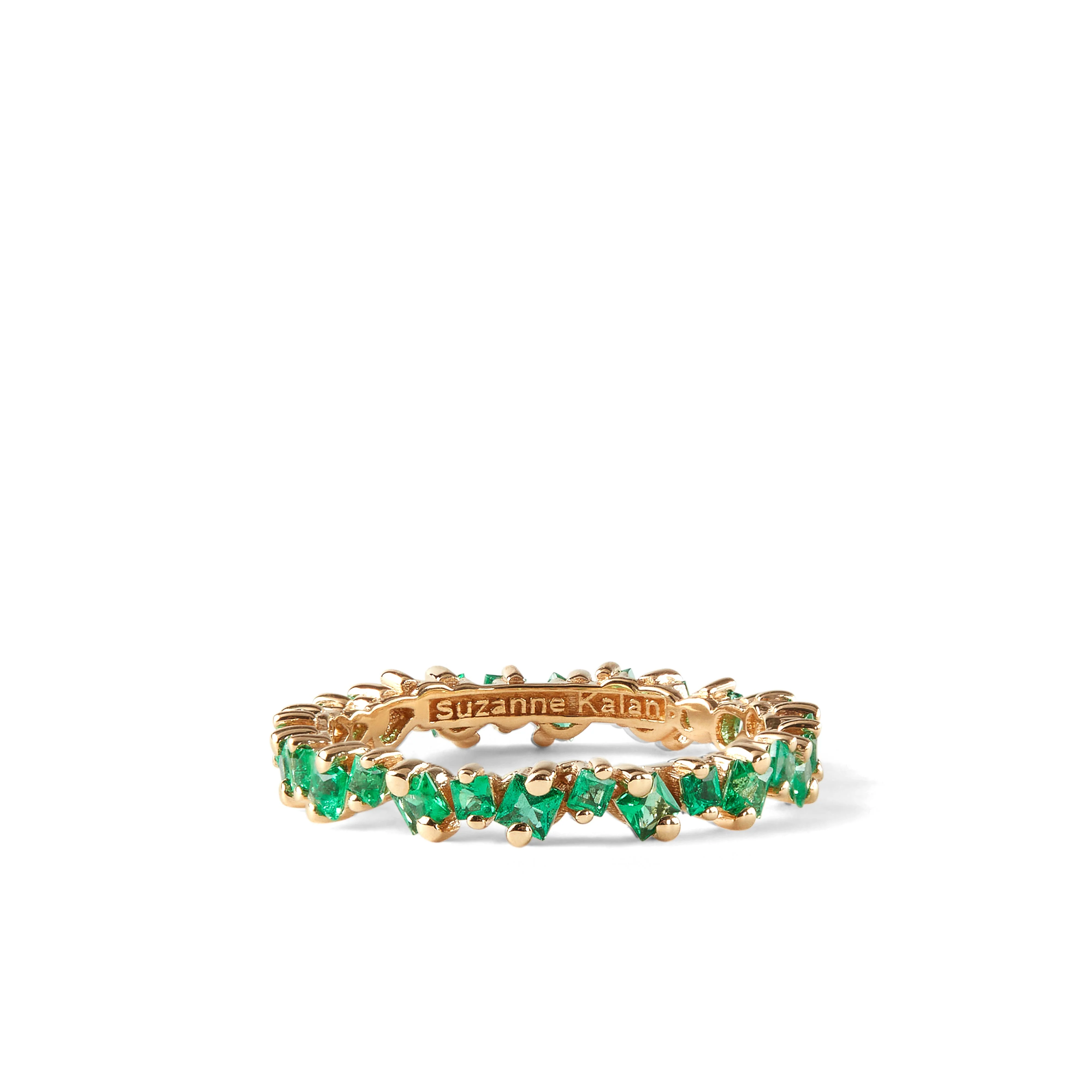 SUZANNE KALAN - Women's Princess Emerald Band - (Yellow Gold)