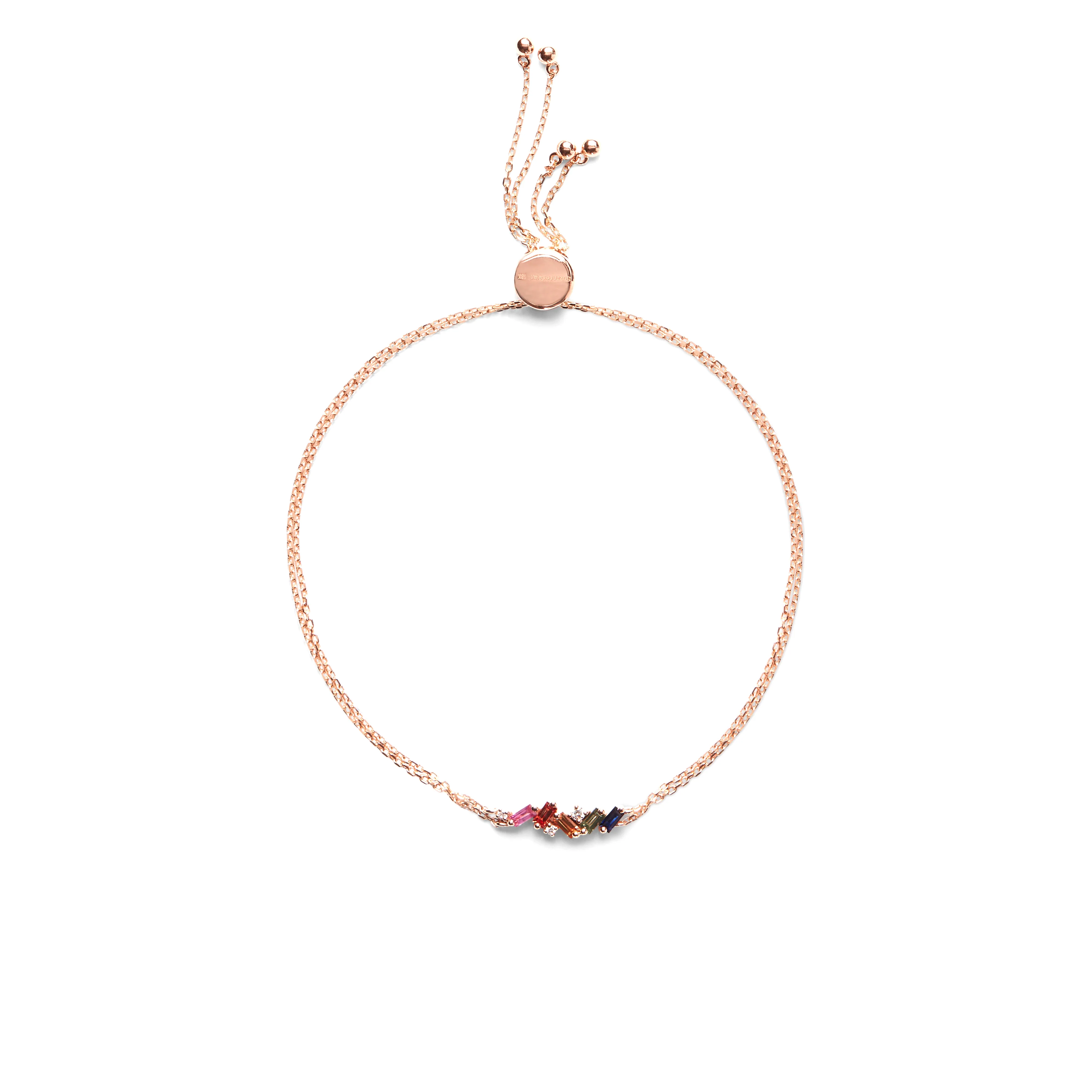 SUZANNE KALAN - Women's Rainbow Sapphire Pully Bracelet - (Rose Gold)