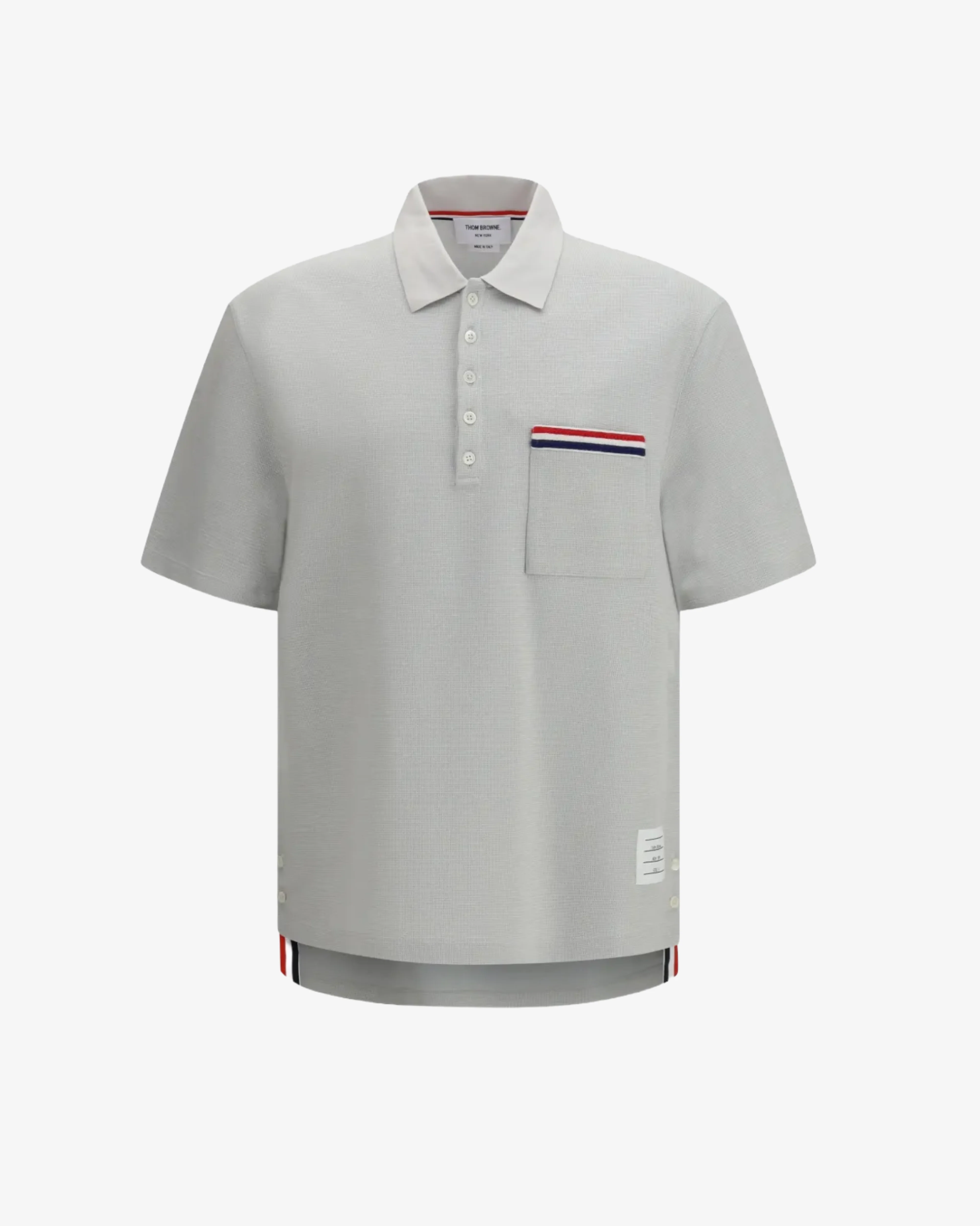 Thom Browne - Men's Short Sleeve Pocket Polo - (Light Grey)