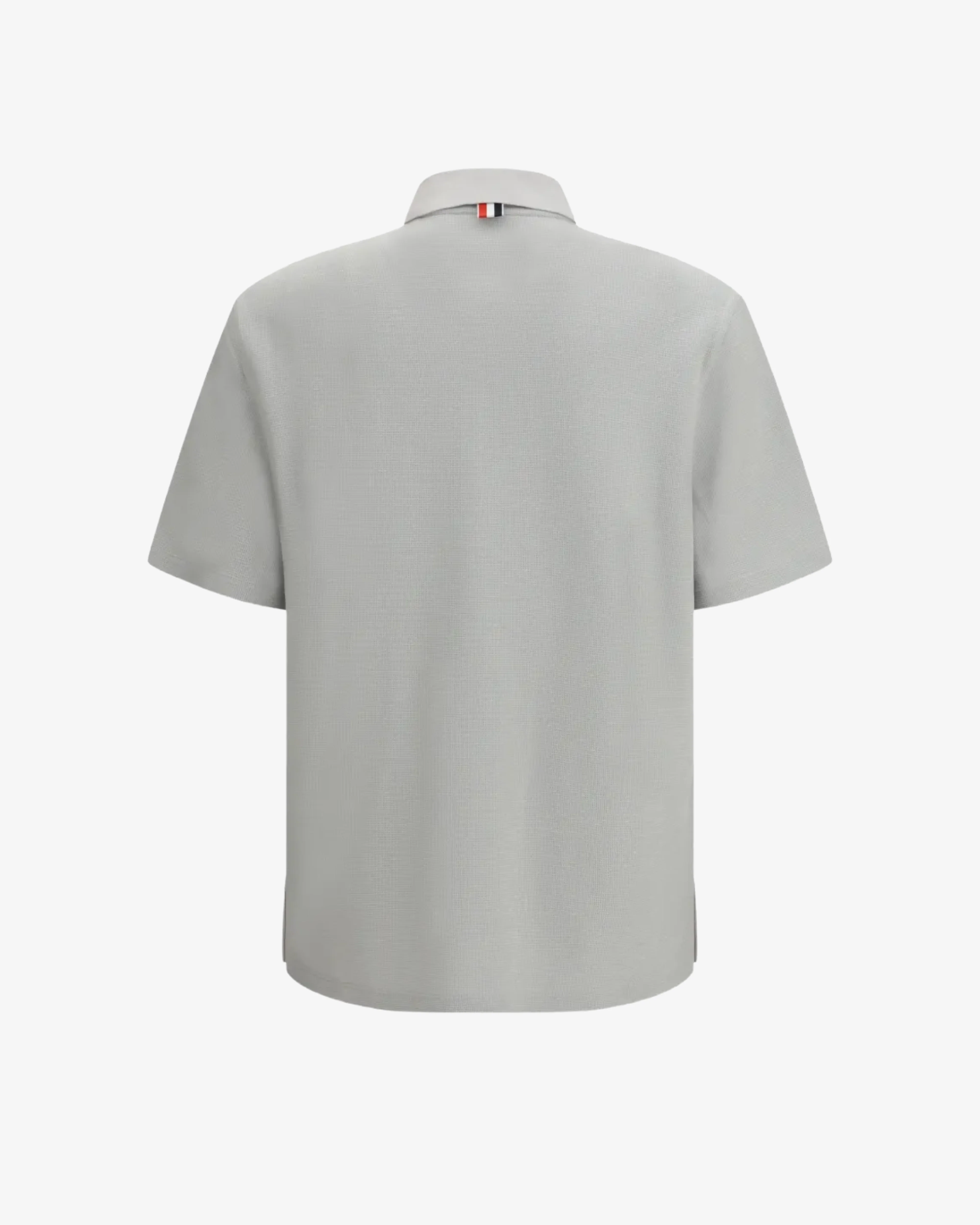 Thom Browne - Men's Short Sleeve Pocket Polo - (Light Grey) - Image 2