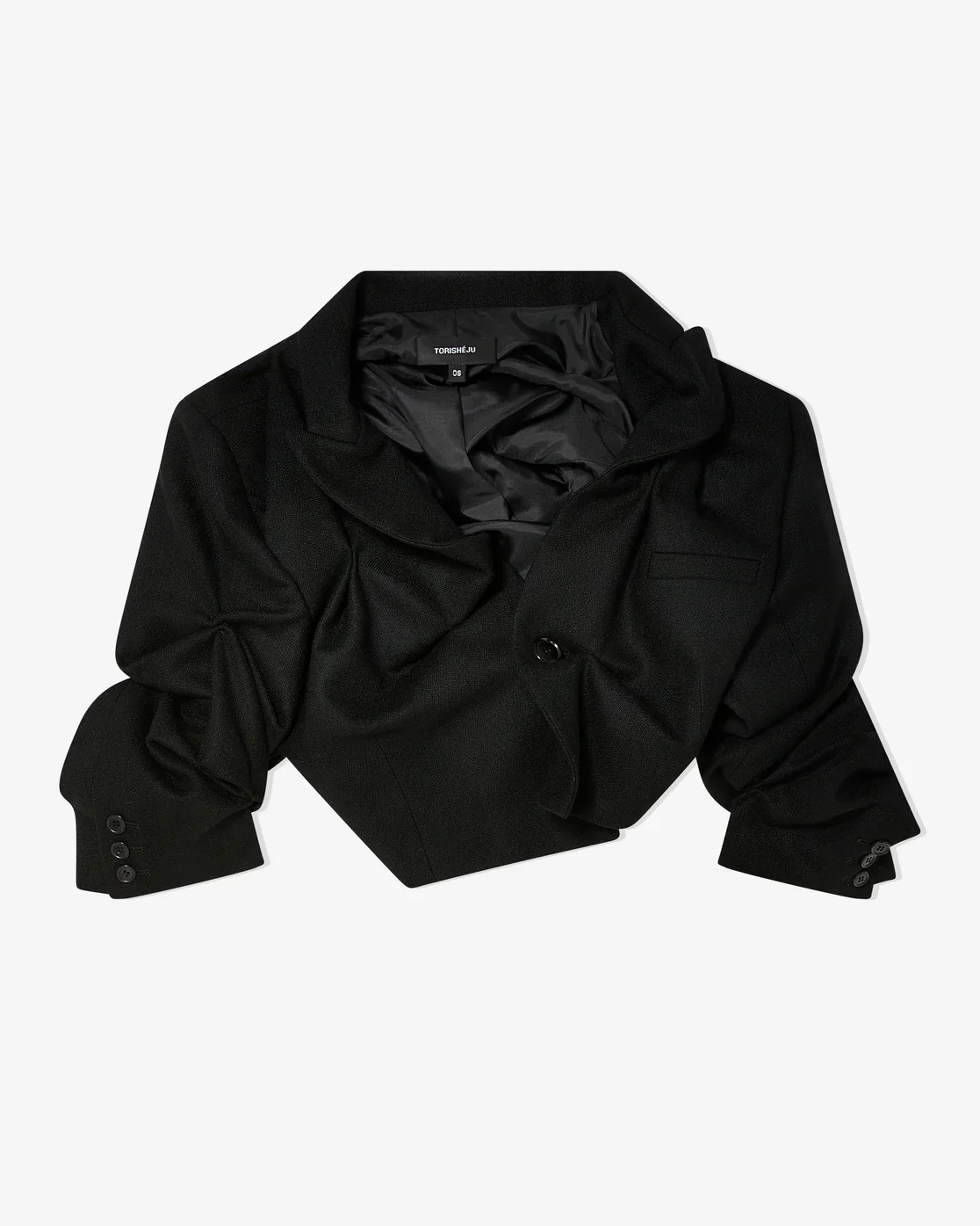 TORISHEJU - Women's Scrunch Cropped Jacket - (Black)