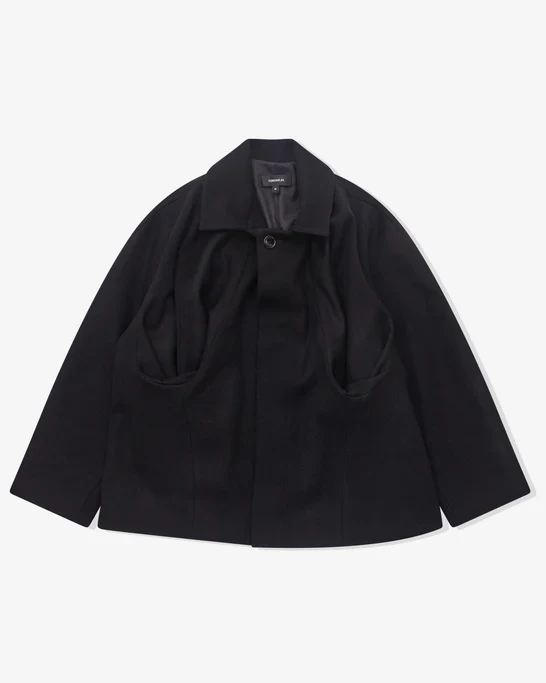 TORISHEJU - Women's Wool Concave Jacket - (Black)