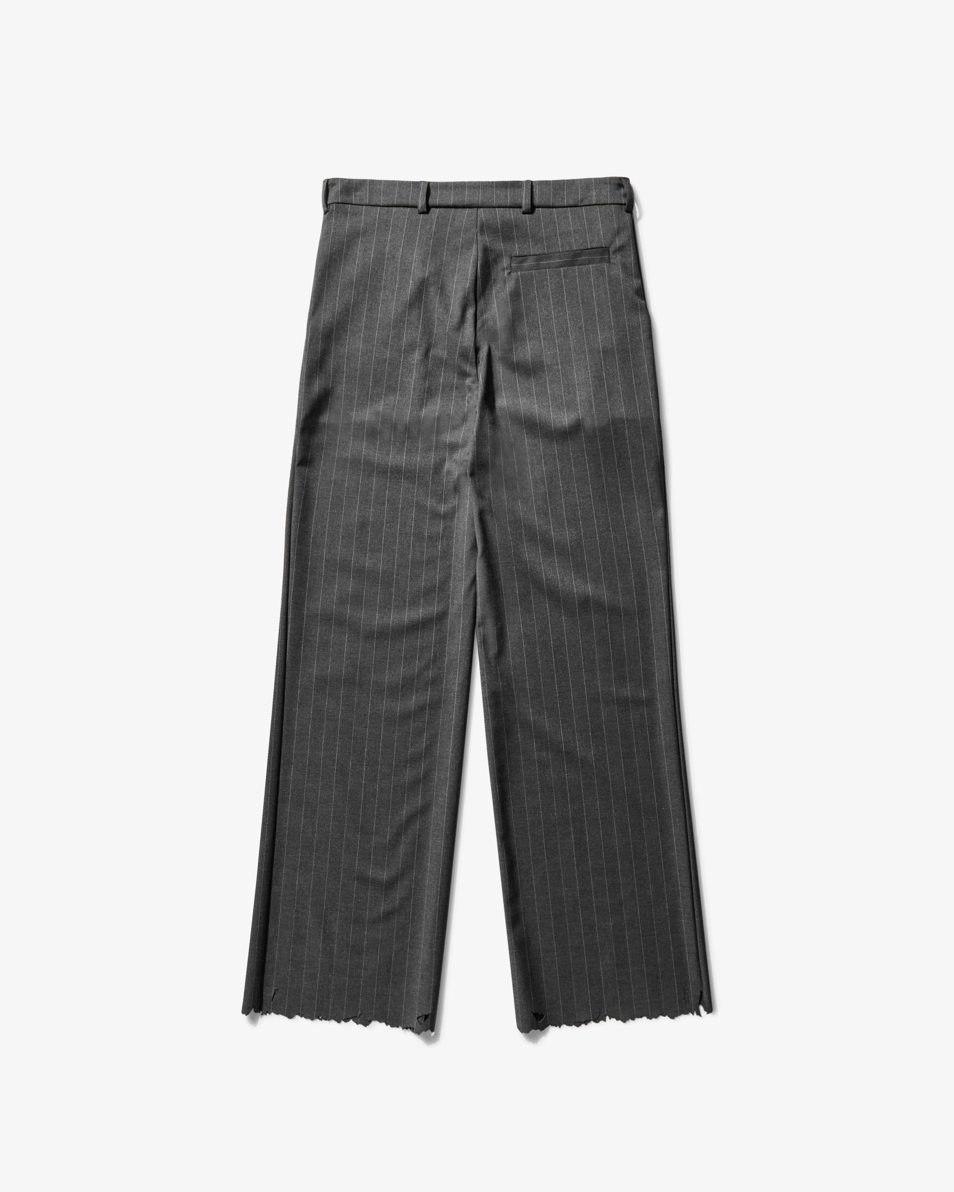 UMBRO - Men's Formal Pinstriped Pants - (Grey) - Image 2