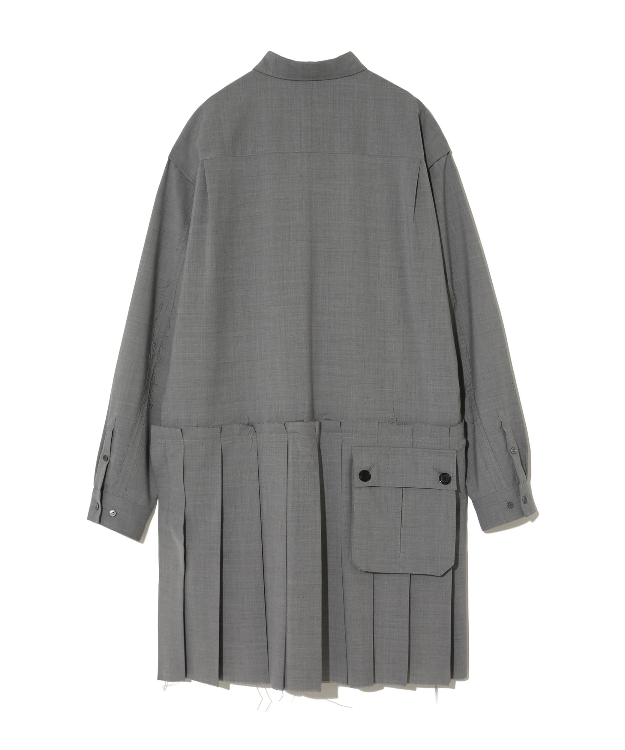 UNDERCOVER - Men's Wool Polyester Shirt - (Top Gray) - Image 2