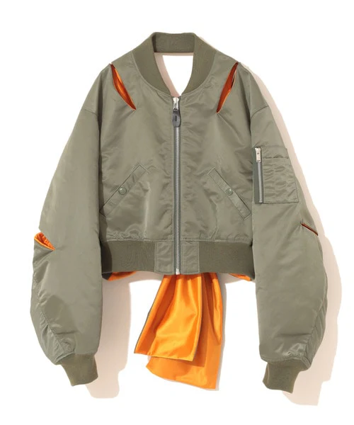Undercover - Women'S Ribbon Bomber - (Light Khaki)