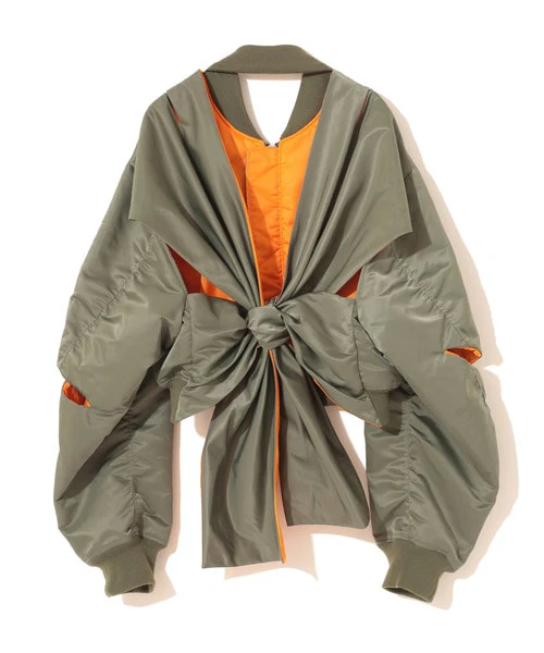 Undercover - Women'S Ribbon Bomber - (Light Khaki) - Image 2