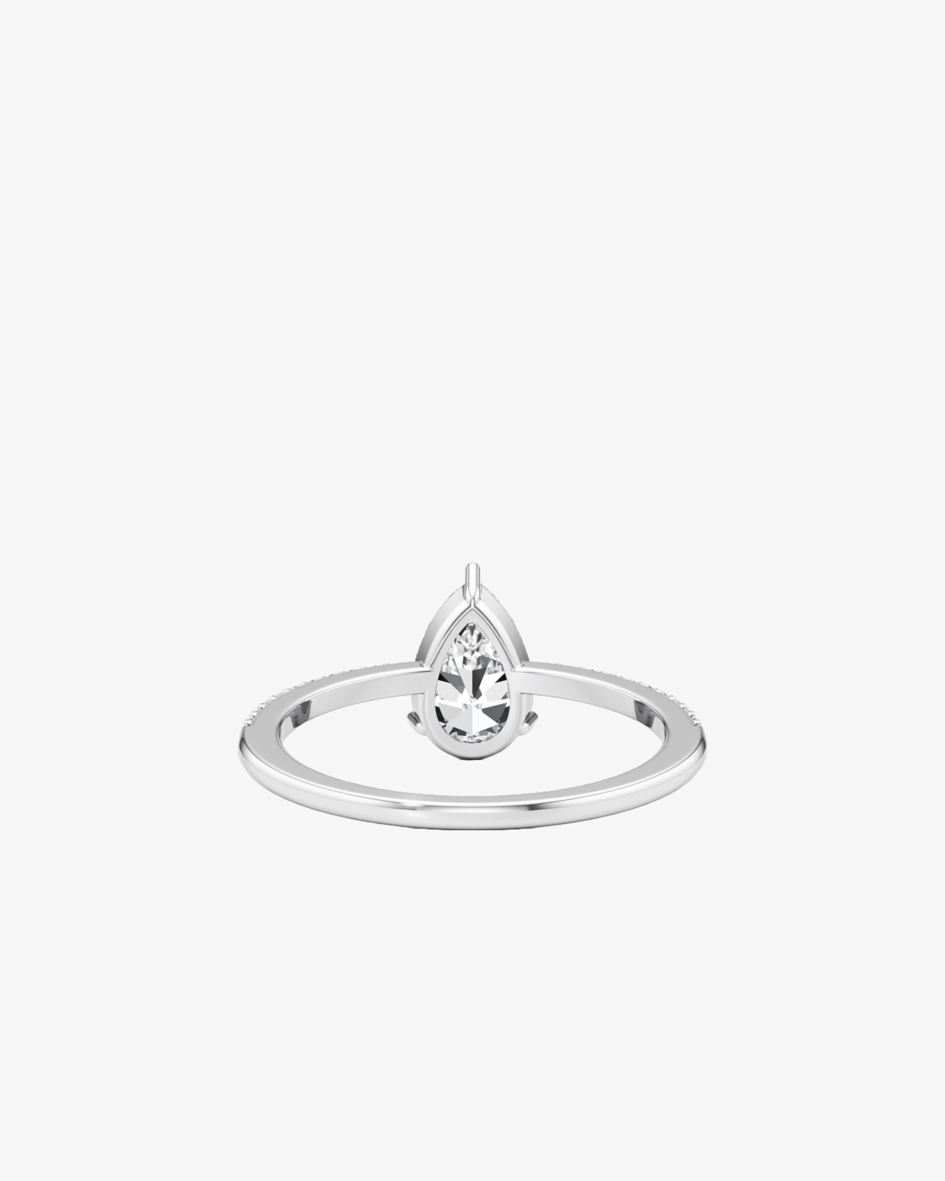 Unsaid - Tear Dream Pavé Ring - (White) - Image 3