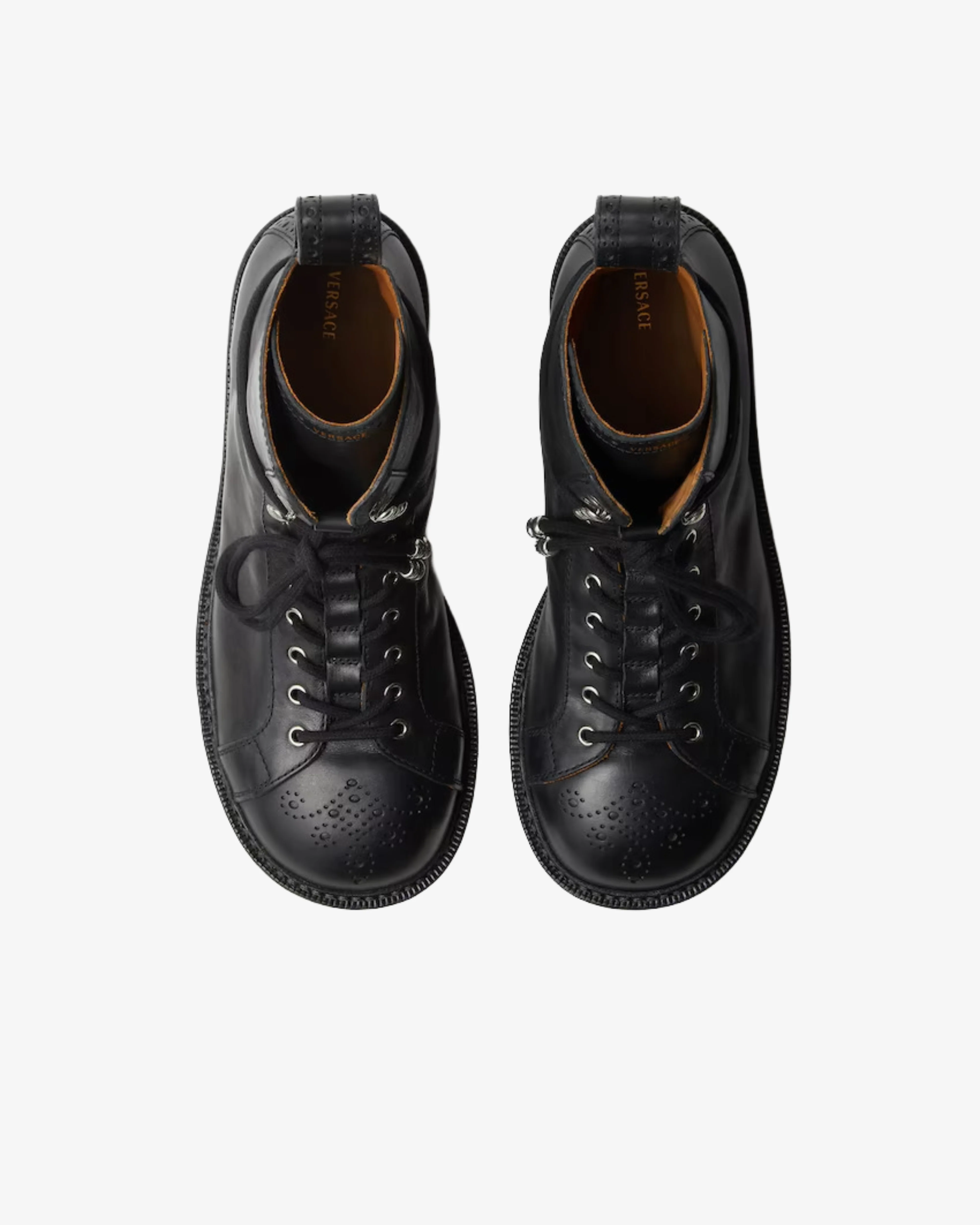 VERSACE - Men's Billy Leather Boots - (Black) - Image 2